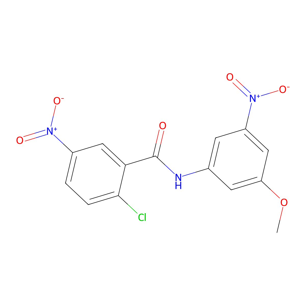 2-chloro-N-(3-methoxy-5-nitrophenyl)-5-nitrobenzamide molecular structure, CAS 445002-16-4