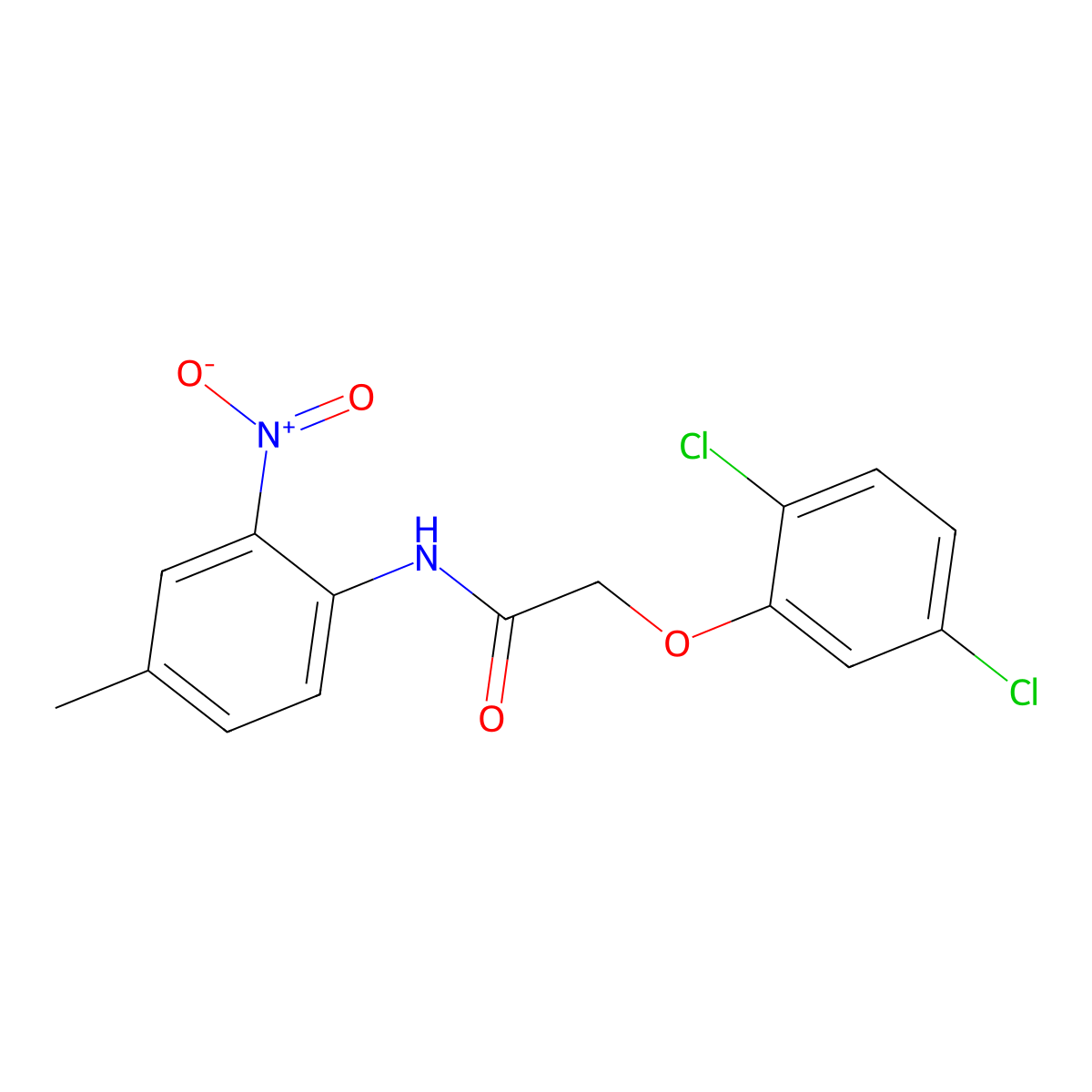 2-(2,5-dichlorophenoxy)-N-(4-methyl-2-nitrophenyl)acetamide molecular structure, CAS 445002-59-5
