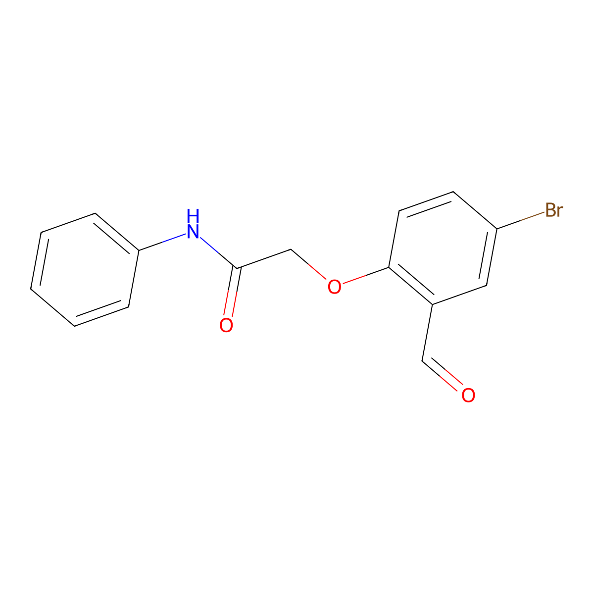 2-(4-bromo-2-formylphenoxy)-N-phenylacetamide molecular structure, CAS 445002-75-5