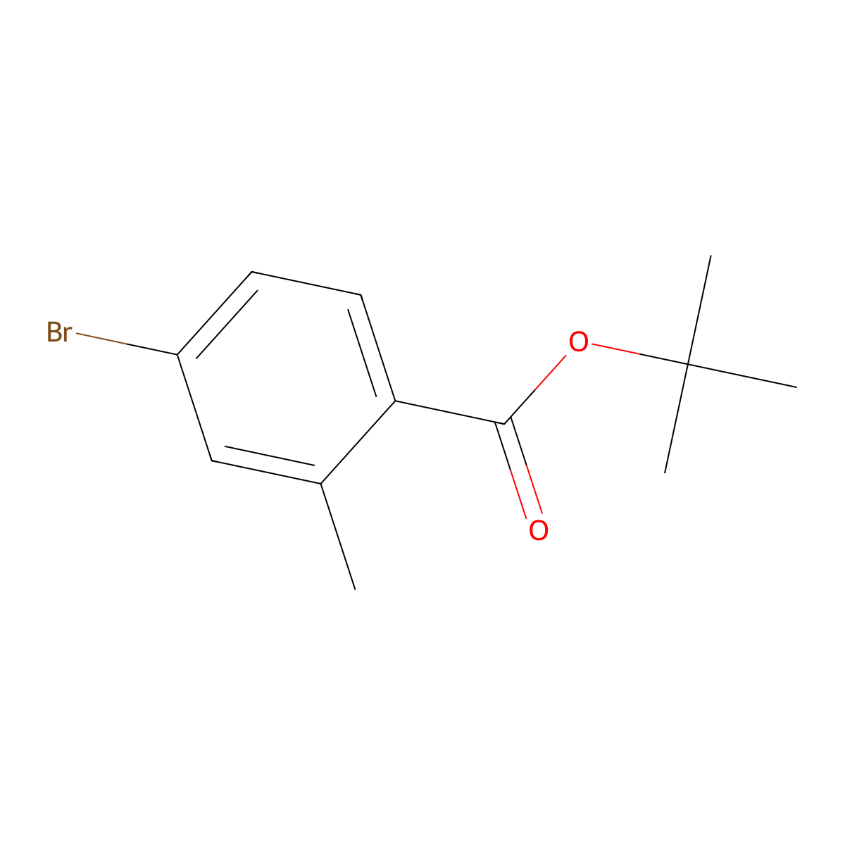 tert-Butyl 4-bromo-2-methylbenzoate molecular structure, CAS 445003-37-2