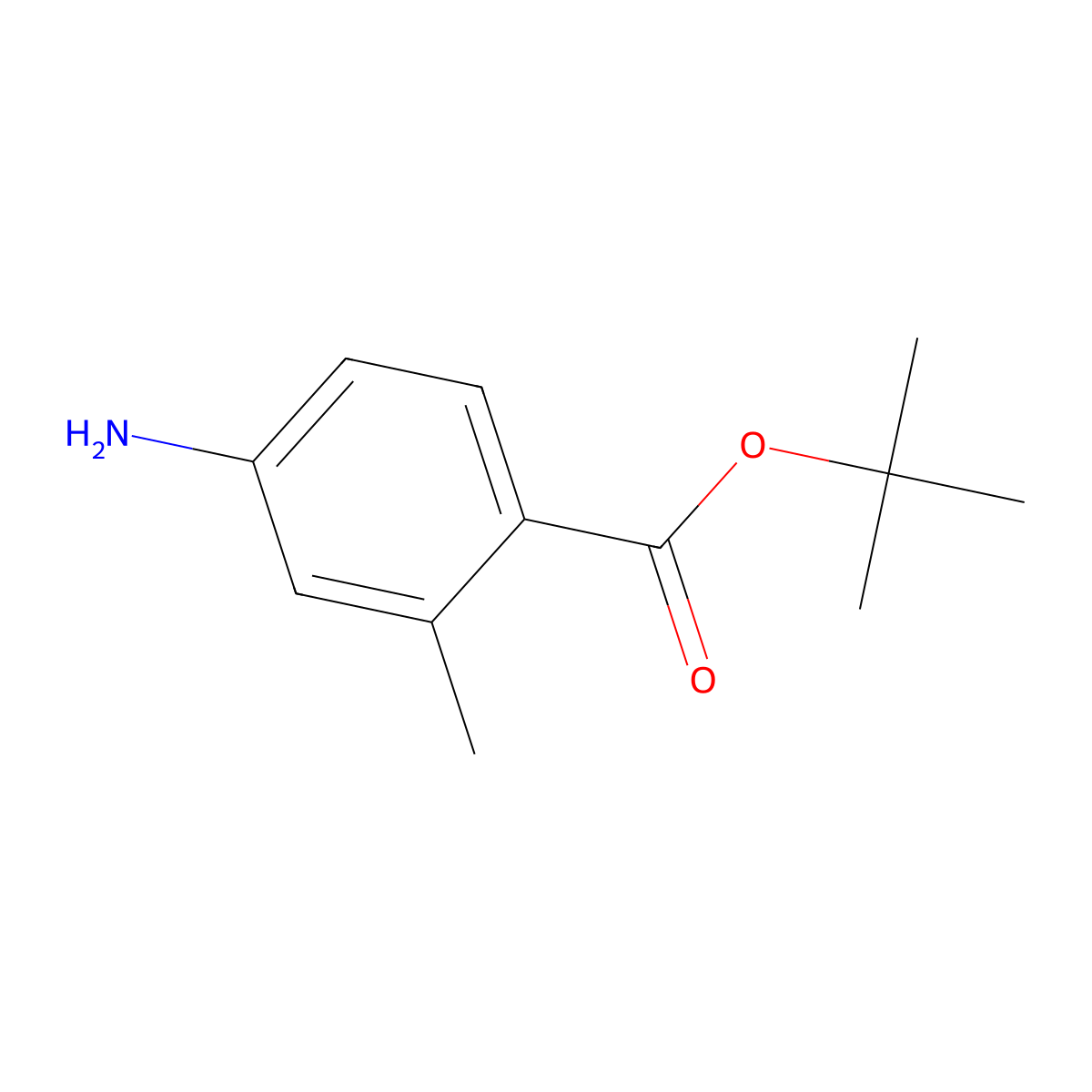 Tert-butyl 4-amino-2-methylbenzoate molecular structure, CAS 445003-39-4