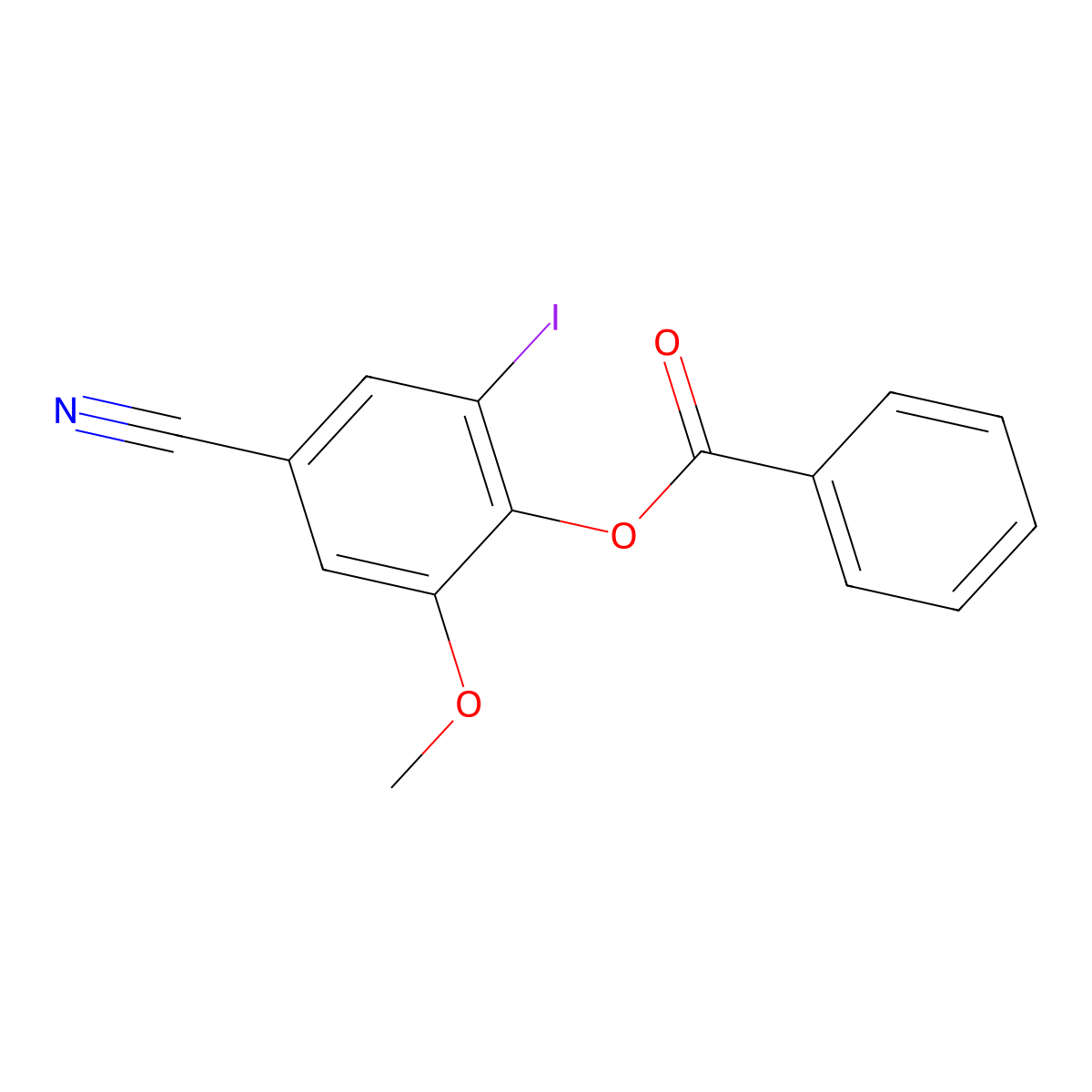 4-(Benzoyloxy)-3-iodo-5-methoxybenzonitrile molecular structure, CAS 445003-43-0