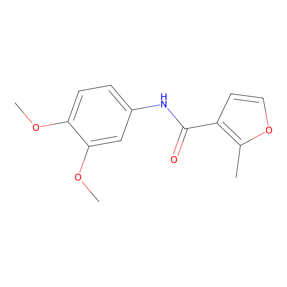 N-(3,4-dimethoxyphenyl)-2-methylfuran-3-carboxamide molecular structure, CAS 445003-69-0