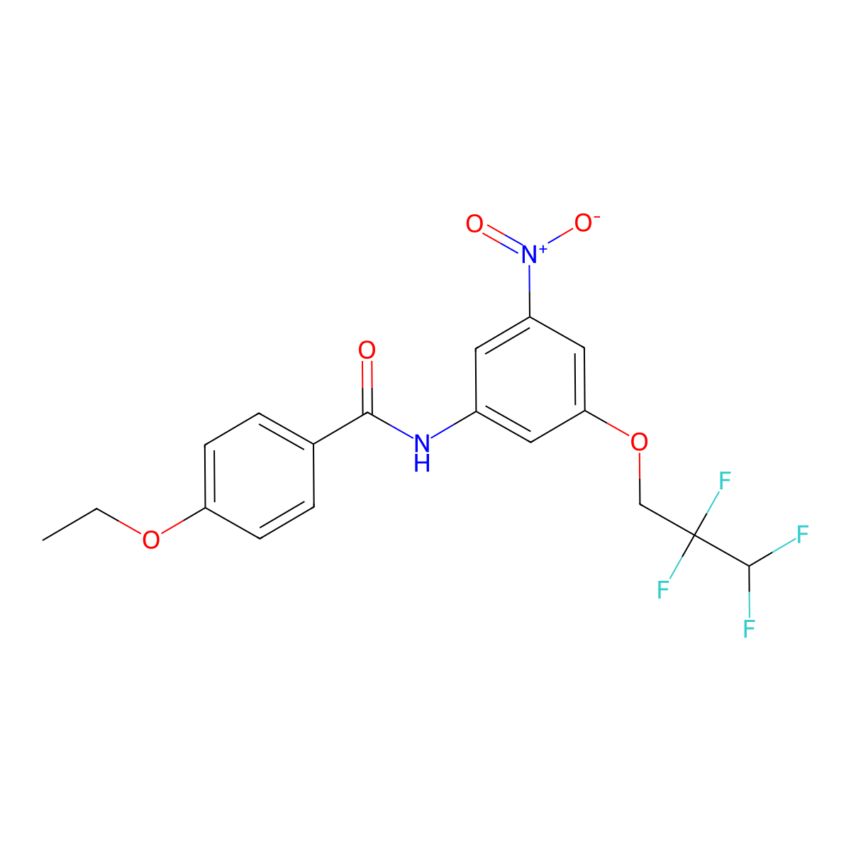 4-ethoxy-N-[3-nitro-5-(2,2,3,3-tetrafluoropropoxy)phenyl]benzamide molecular structure, CAS 445003-89-4