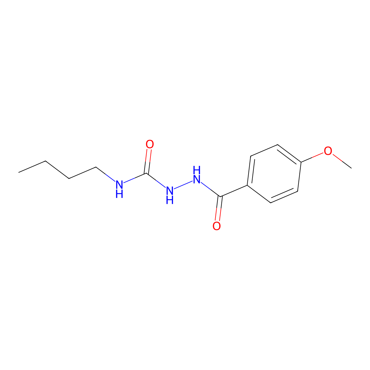 1-Butyl-3-[(4-methoxybenzoyl)amino]urea molecular structure, CAS 445004-62-6