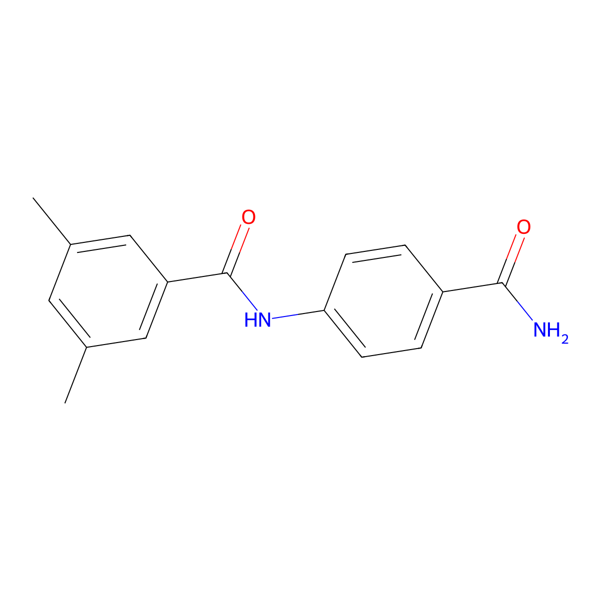 N-(4-carbamoylphenyl)-3,5-dimethylbenzamide molecular structure, CAS 445005-88-9