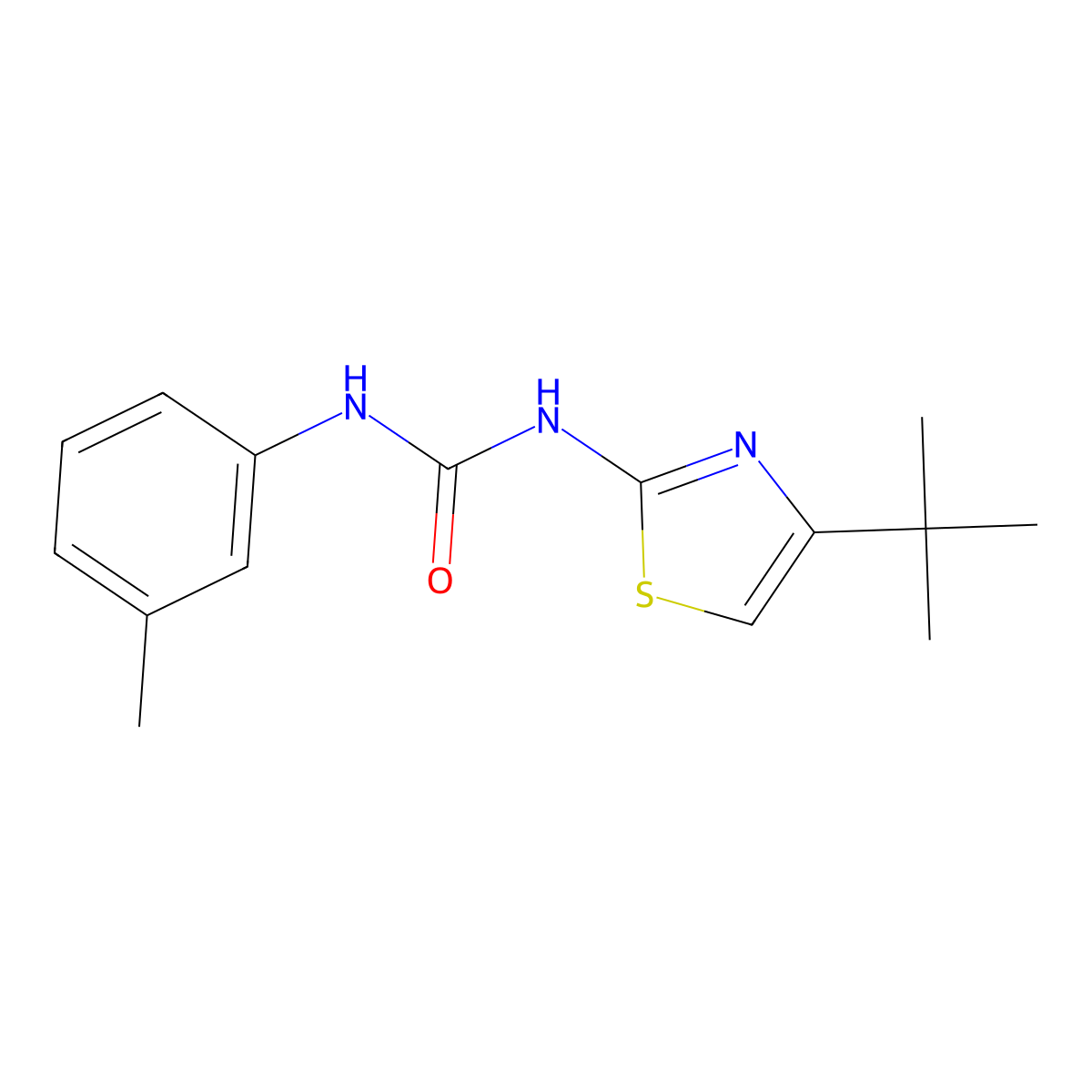 1-(4-(tert-Butyl)thiazol-2-yl)-3-(m-tolyl)urea molecular structure, CAS 445006-13-3