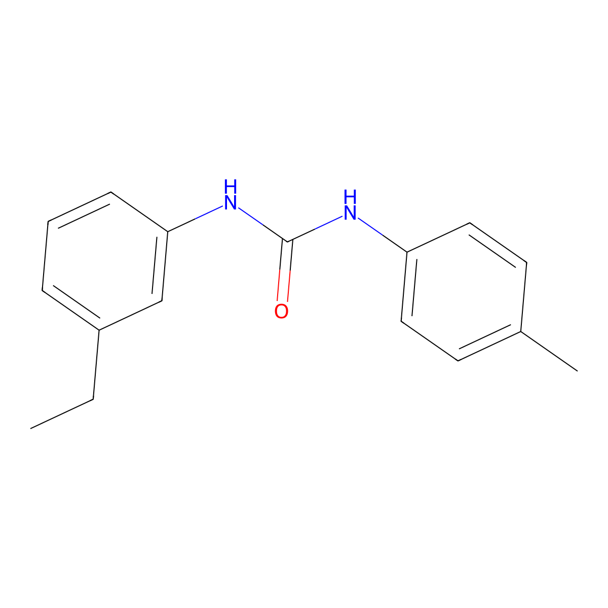 1-(3-Ethylphenyl)-3-(4-methylphenyl)urea molecular structure, CAS 445006-50-8
