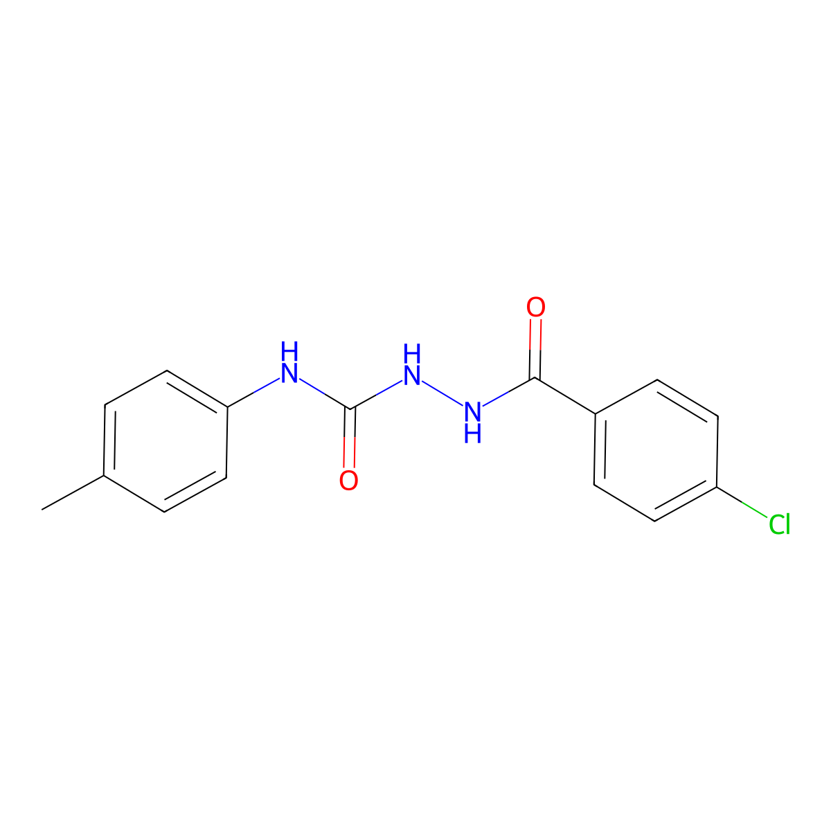 1-[(4-Chlorobenzoyl)amino]-3-(4-methylphenyl)urea molecular structure, CAS 445006-58-6