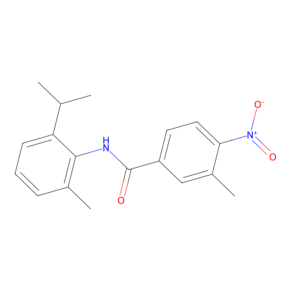 3-methyl-N-(2-methyl-6-propan-2-ylphenyl)-4-nitrobenzamide molecular structure, CAS 445006-61-1
