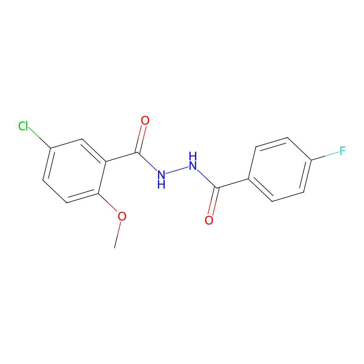 5-chloro-N'-(4-fluorobenzoyl)-2-methoxybenzohydrazide molecular structure, CAS 445006-79-1