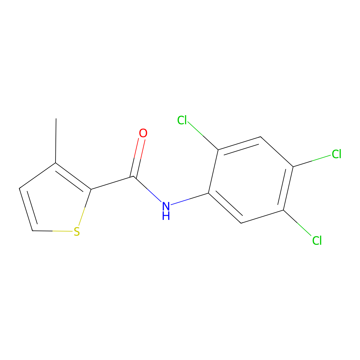 3-methyl-N-(2,4,5-trichlorophenyl)thiophene-2-carboxamide molecular structure, CAS 445006-81-5