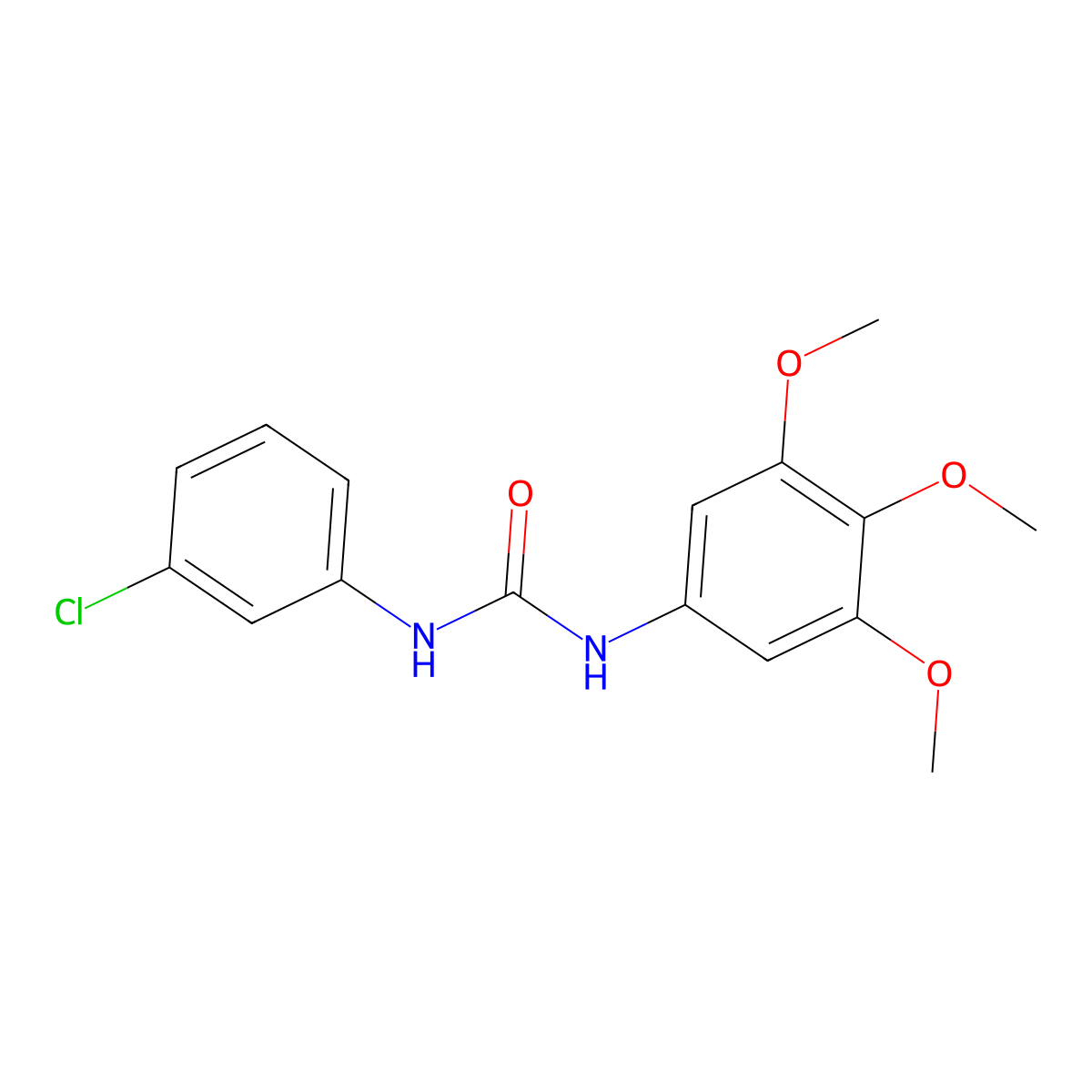 1-(3-Chlorophenyl)-3-(3,4,5-trimethoxyphenyl)urea molecular structure, CAS 445007-55-6