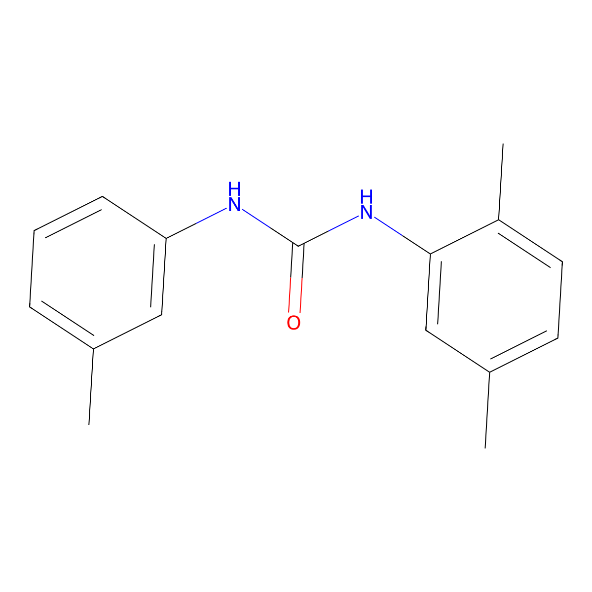 1-(2,5-Dimethylphenyl)-3-(3-methylphenyl)urea molecular structure, CAS 445007-59-0
