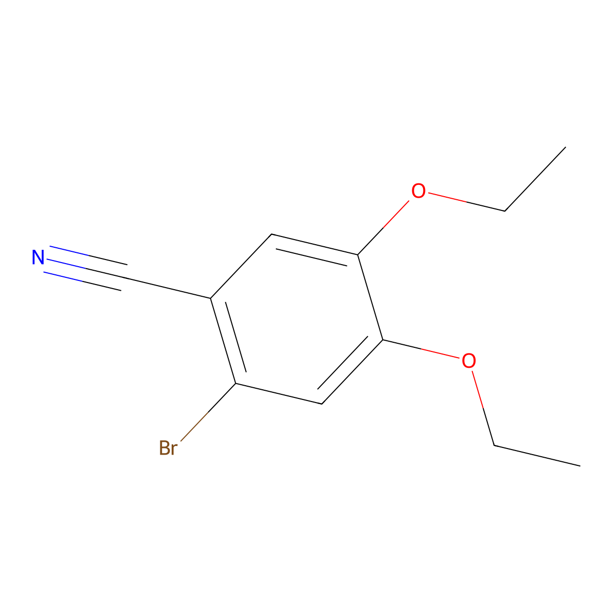 2-Bromo-4,5-diethoxybenzonitrile molecular structure, CAS 445007-64-7