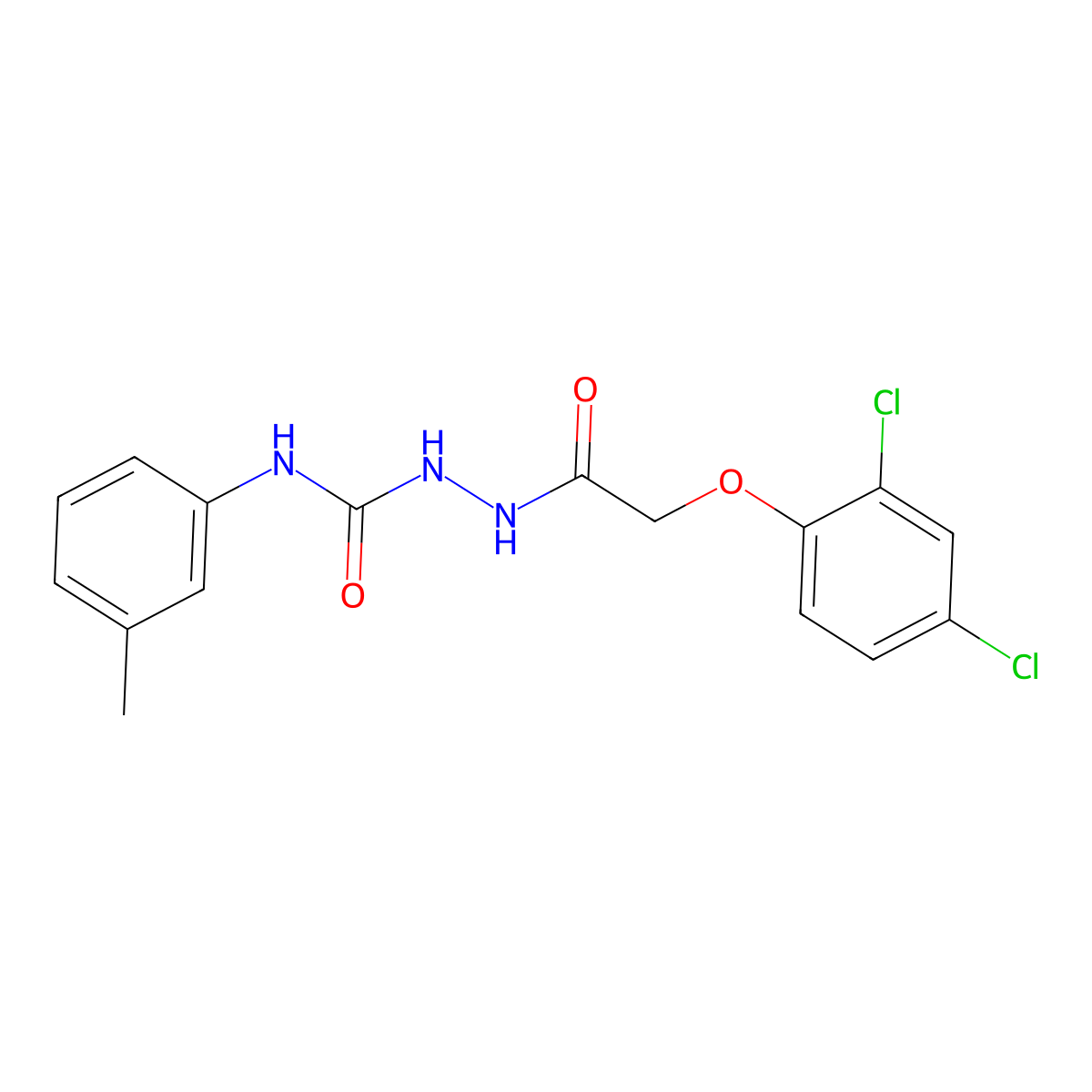 2-[(2,4-dichlorophenoxy)acetyl]-N-(3-methylphenyl)hydrazinecarboxamide molecular structure, CAS 445007-88-5