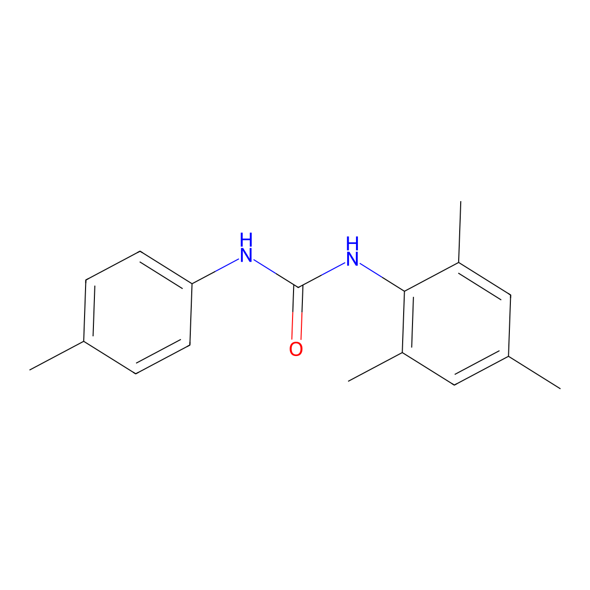 N-mesityl-N'-(4-methylphenyl)urea molecular structure, CAS 445008-33-3
