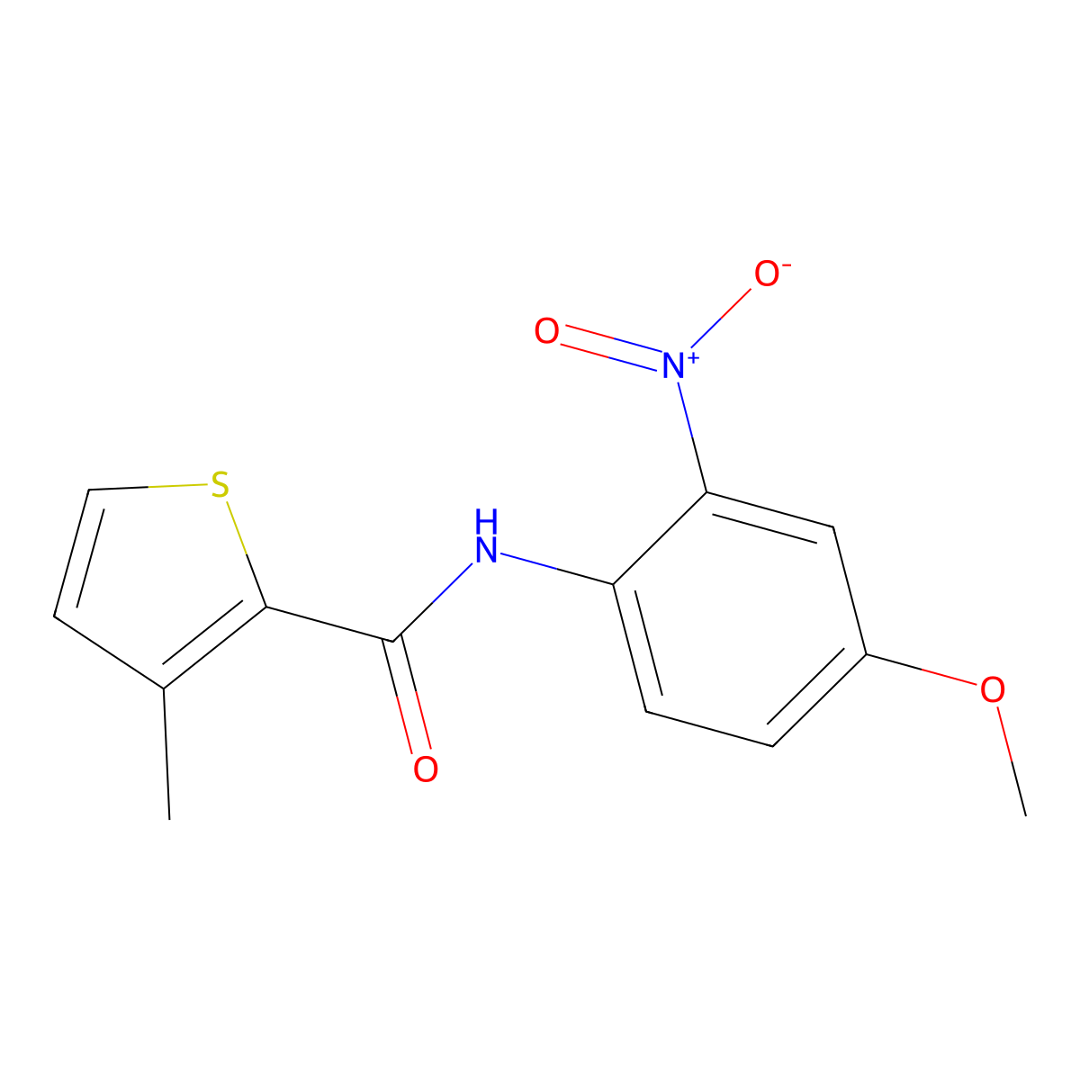 N-(4-methoxy-2-nitrophenyl)-3-methylthiophene-2-carboxamide molecular structure, CAS 445008-50-4