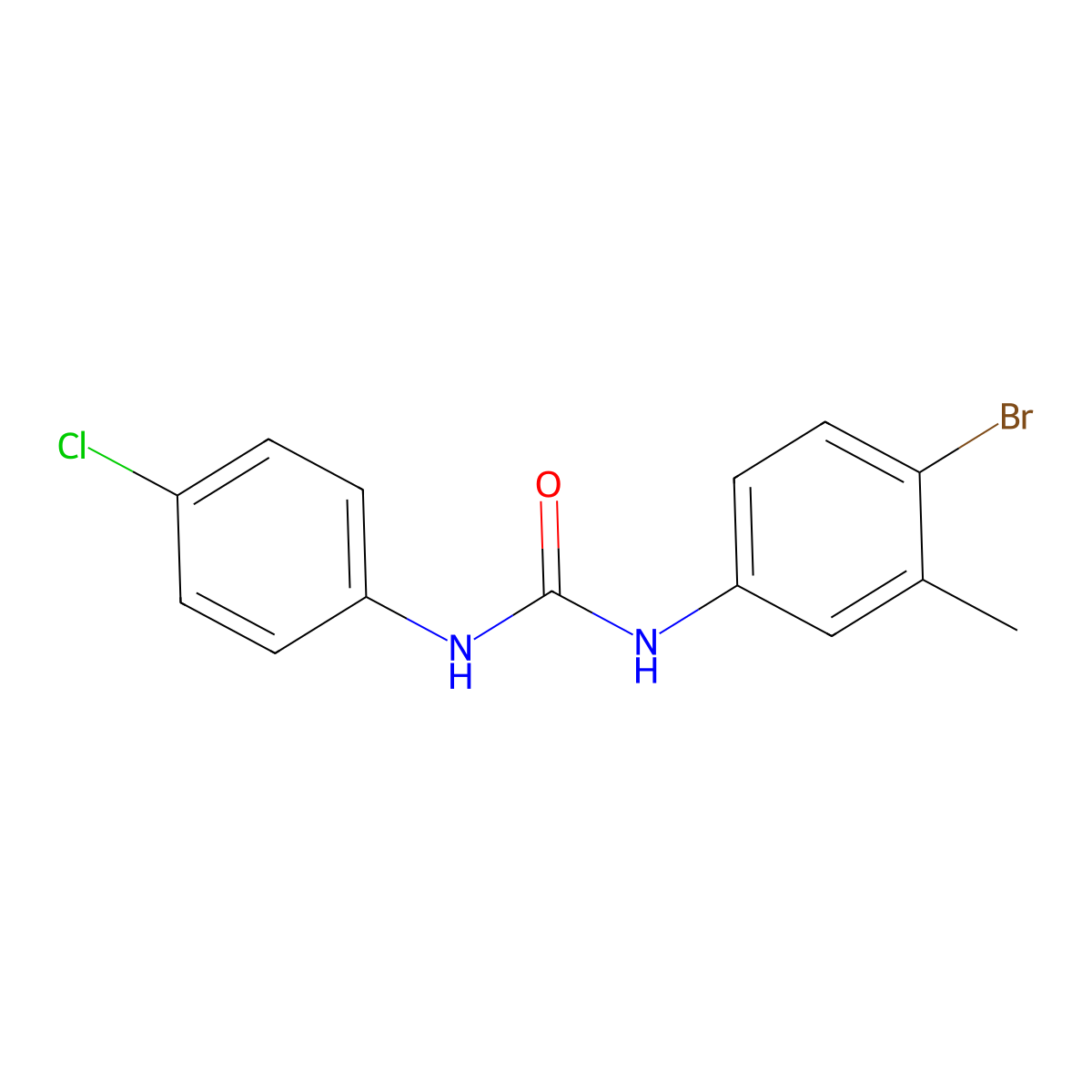 1-(4-Bromo-3-methylphenyl)-3-(4-chlorophenyl)urea molecular structure, CAS 445008-79-7
