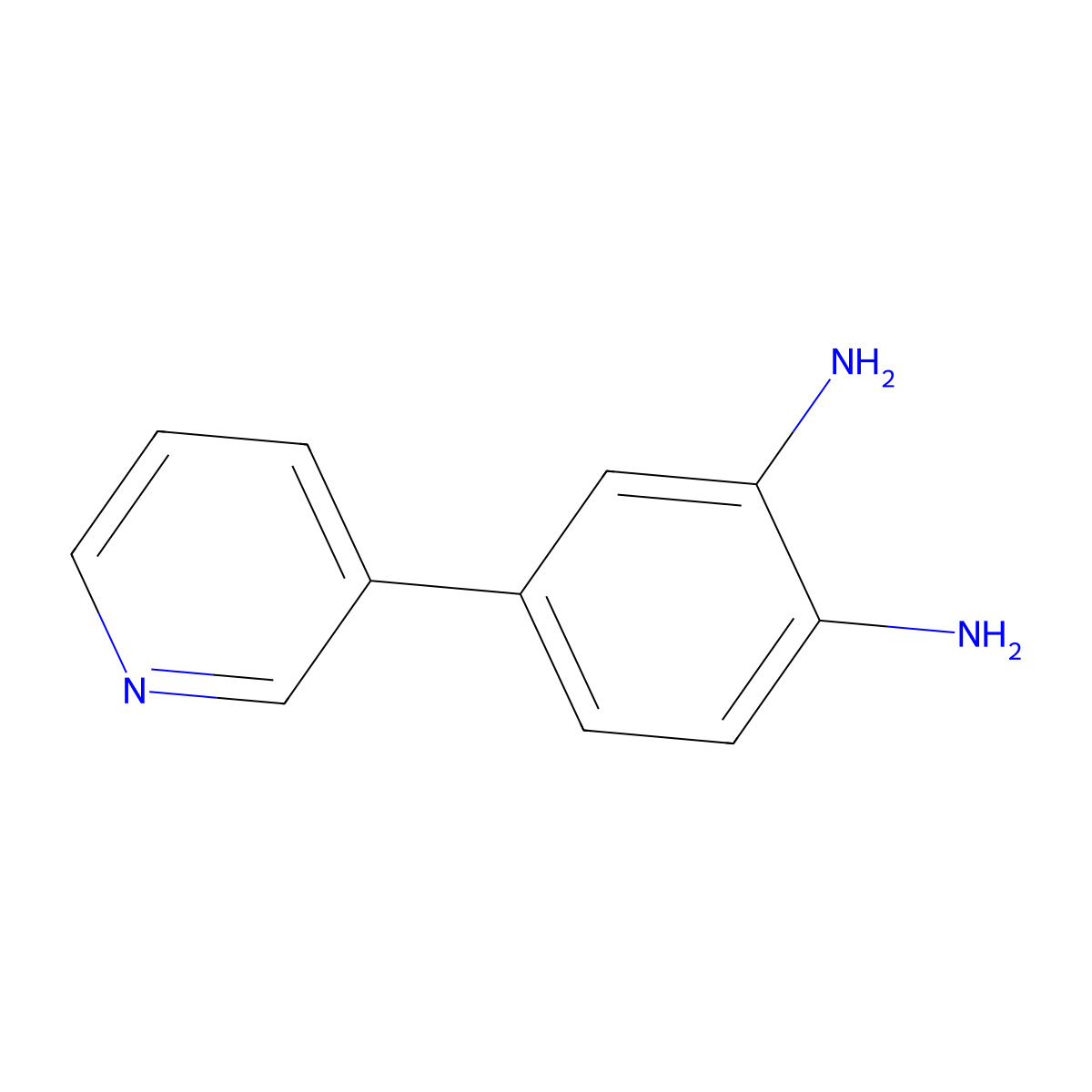 1,2-Benzenediamine, 4-(3-pyridinyl)- molecular structure, CAS 445012-62-4