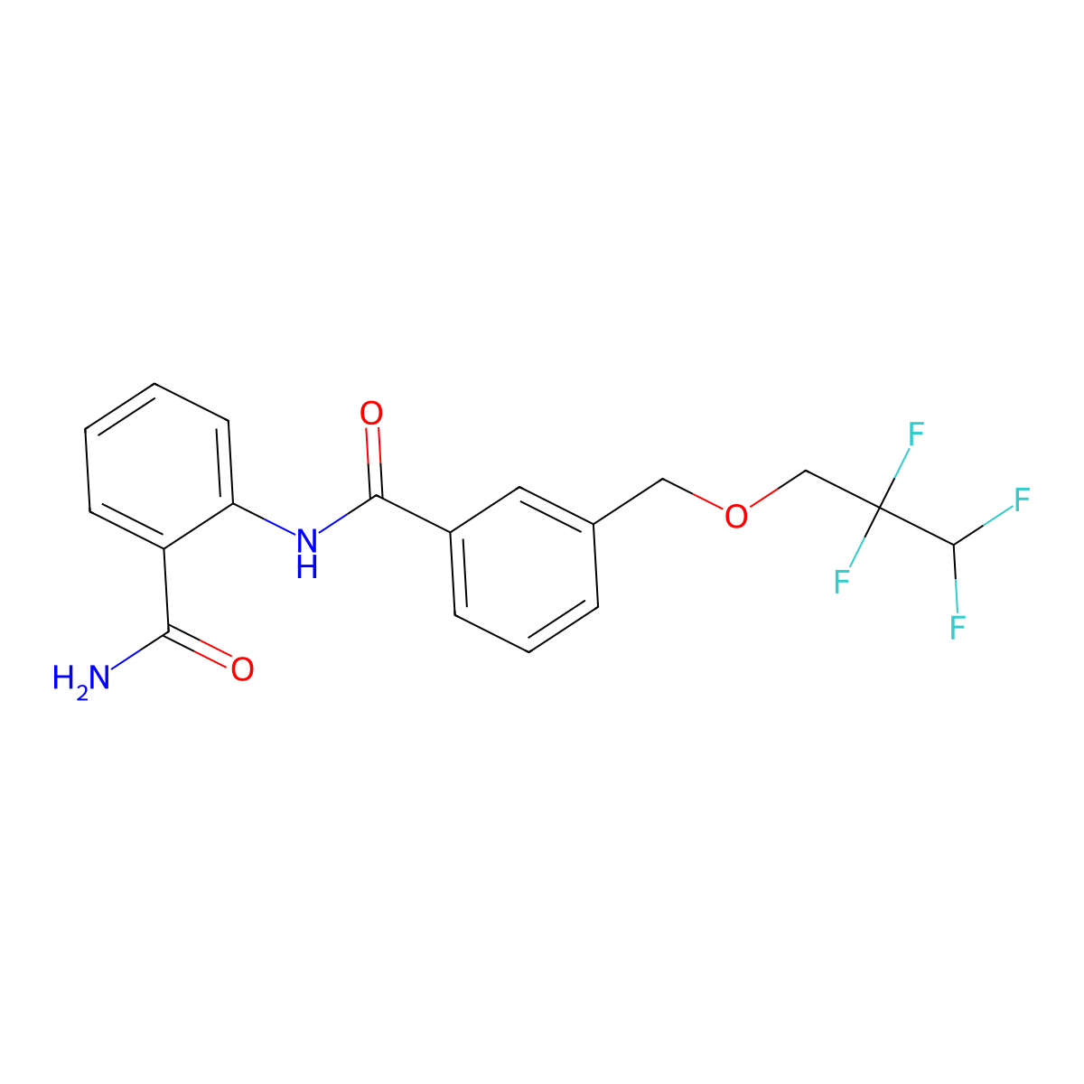 2-[[3-(2,2,3,3-Tetrafluoropropoxymethyl)benzoyl]amino]benzamide molecular structure, CAS 445013-41-2