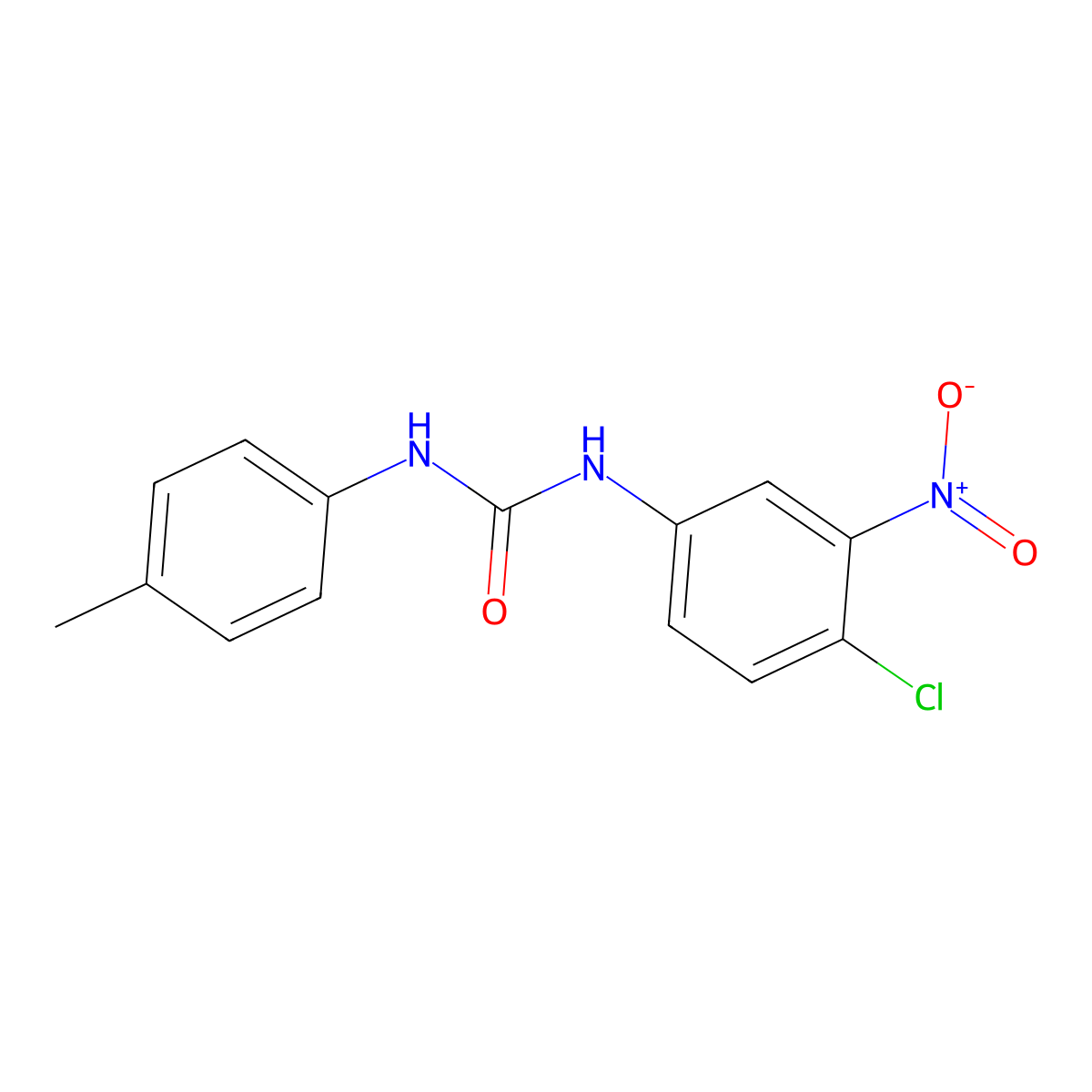 1-(4-Chloro-3-nitrophenyl)-3-(4-methylphenyl)urea molecular structure, CAS 445013-43-4