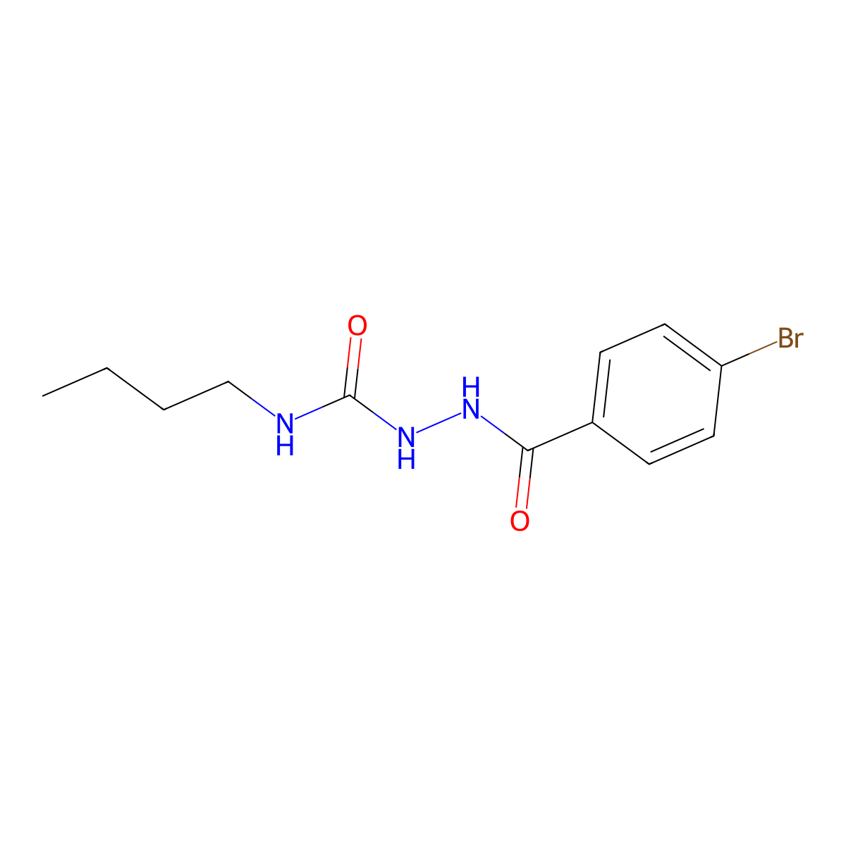 1-[(4-Bromobenzoyl)amino]-3-butylurea molecular structure, CAS 445013-90-1