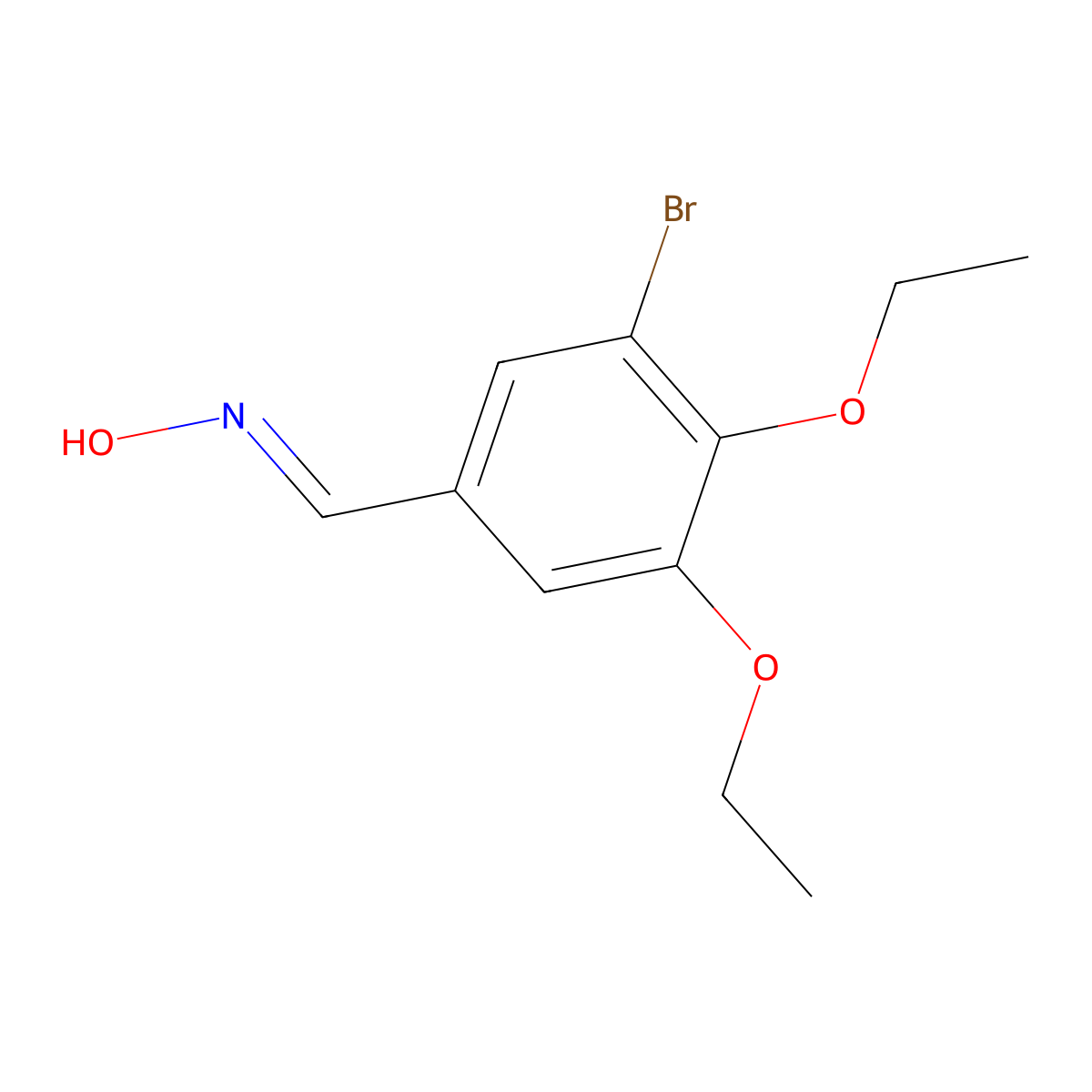 3-Bromo-4,5-diethoxybenzaldehyde oxime molecular structure, CAS 445013-98-9
