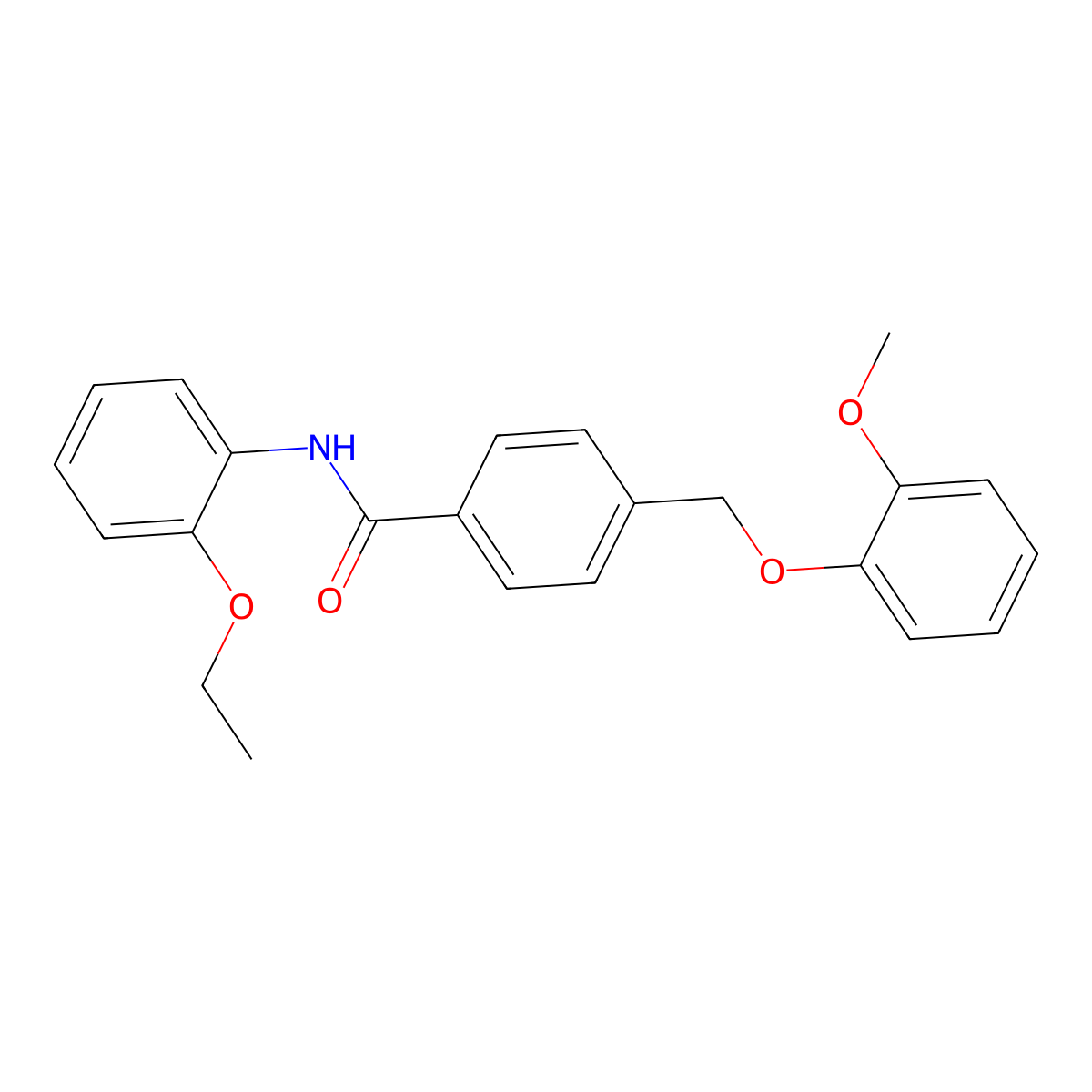 N-(2-ethoxyphenyl)-4-[(2-methoxyphenoxy)methyl]benzamide molecular structure, CAS 445014-20-0