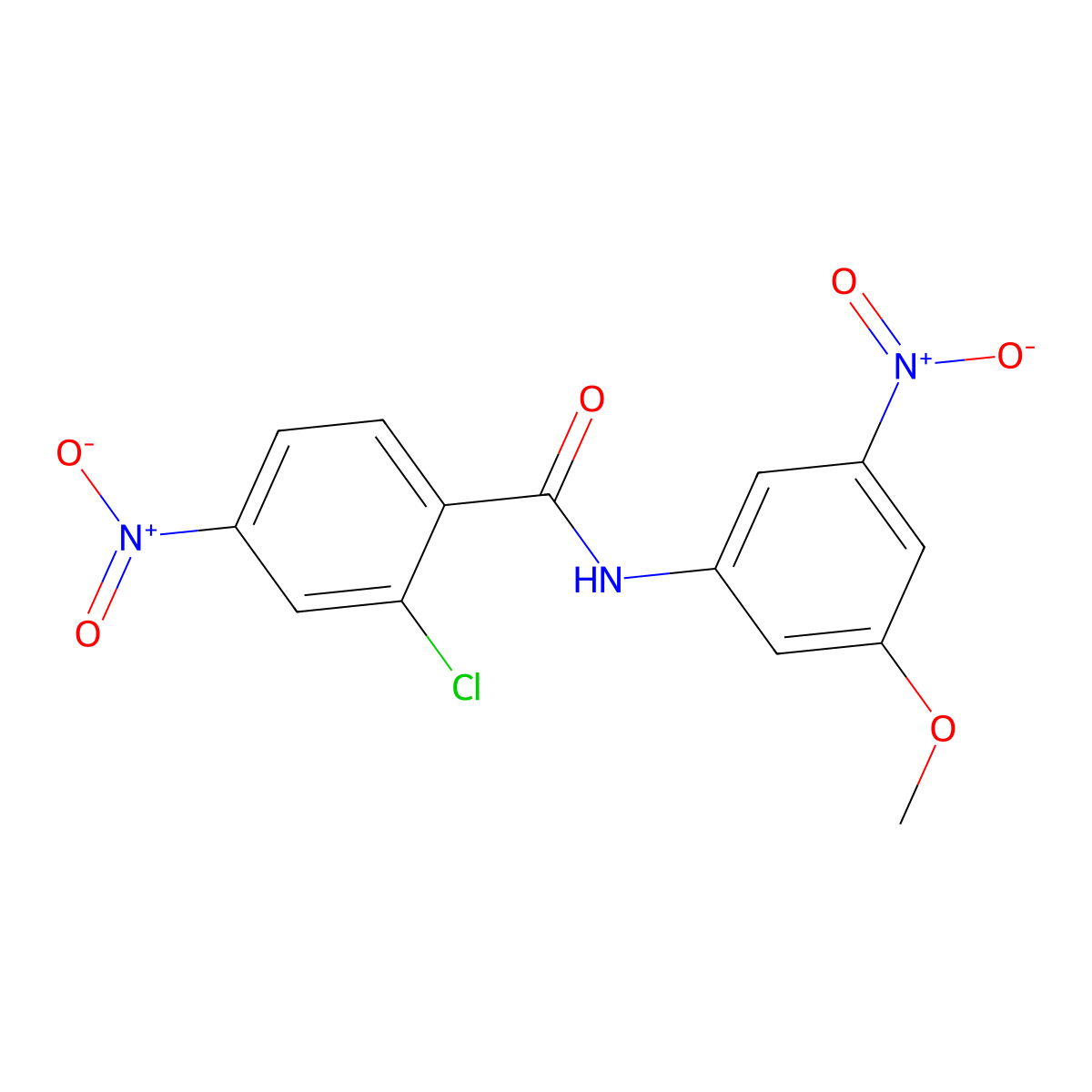 2-chloro-N-(3-methoxy-5-nitrophenyl)-4-nitrobenzamide molecular structure, CAS 445014-34-6