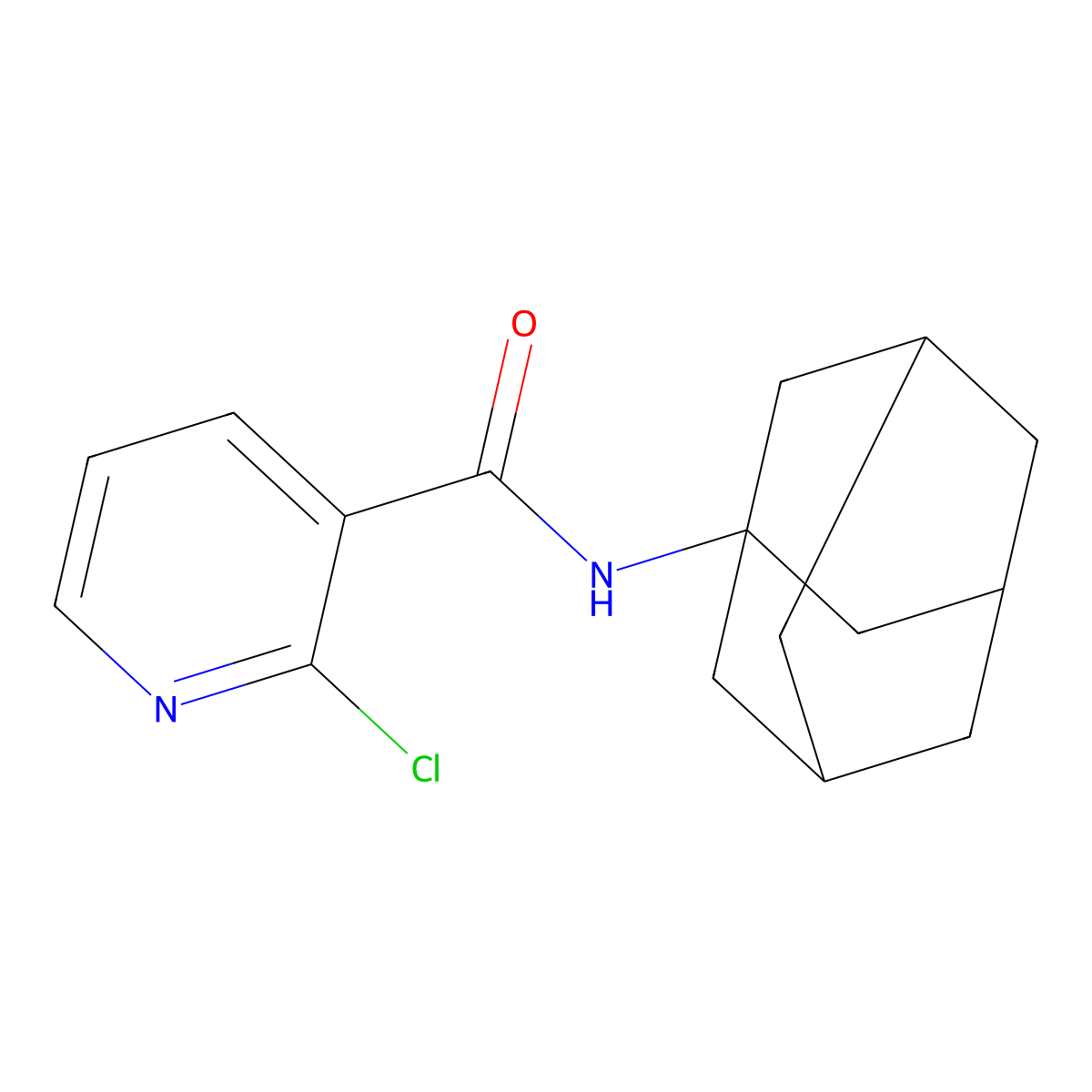 N-Adamantan-1-yl-2-chloro-nicotinamide molecular structure, CAS 445017-10-7