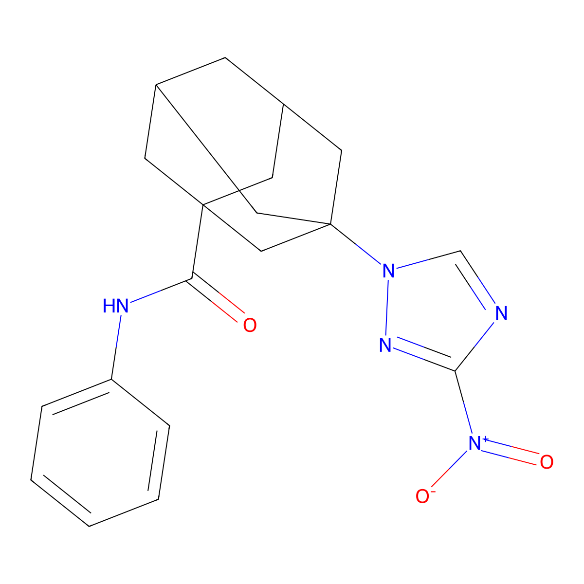 3-(3-nitro-1,2,4-triazol-1-yl)-N-phenyladamantane-1-carboxamide molecular structure, CAS 445017-23-2