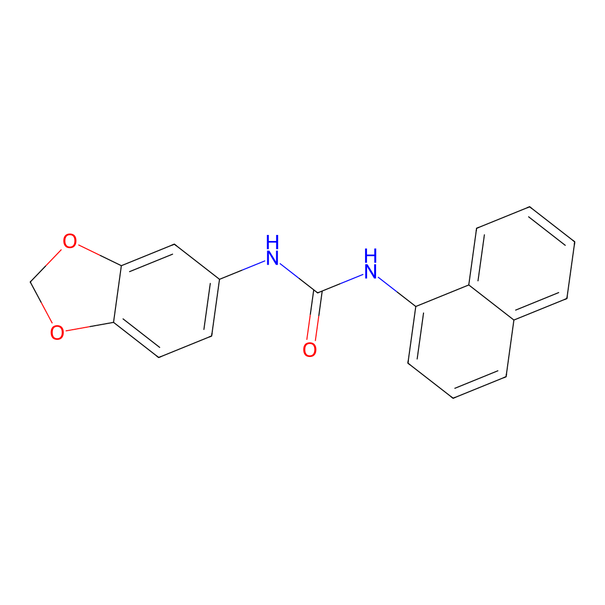 1-(1,3-Benzodioxol-5-yl)-3-naphthalen-1-ylurea molecular structure, CAS 445017-57-2