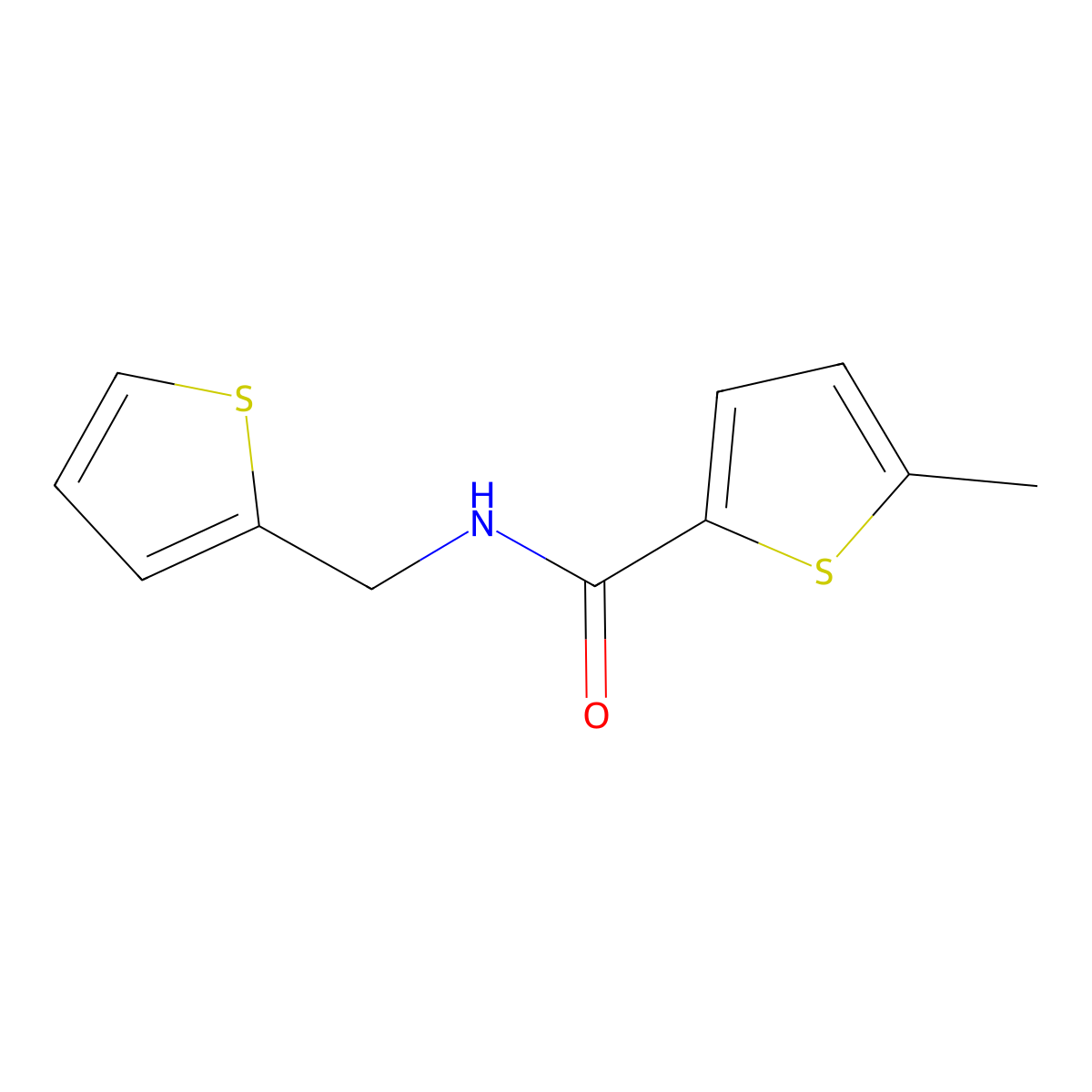 5-methyl-N-(thiophen-2-ylmethyl)thiophene-2-carboxamide molecular structure, CAS 445018-19-9