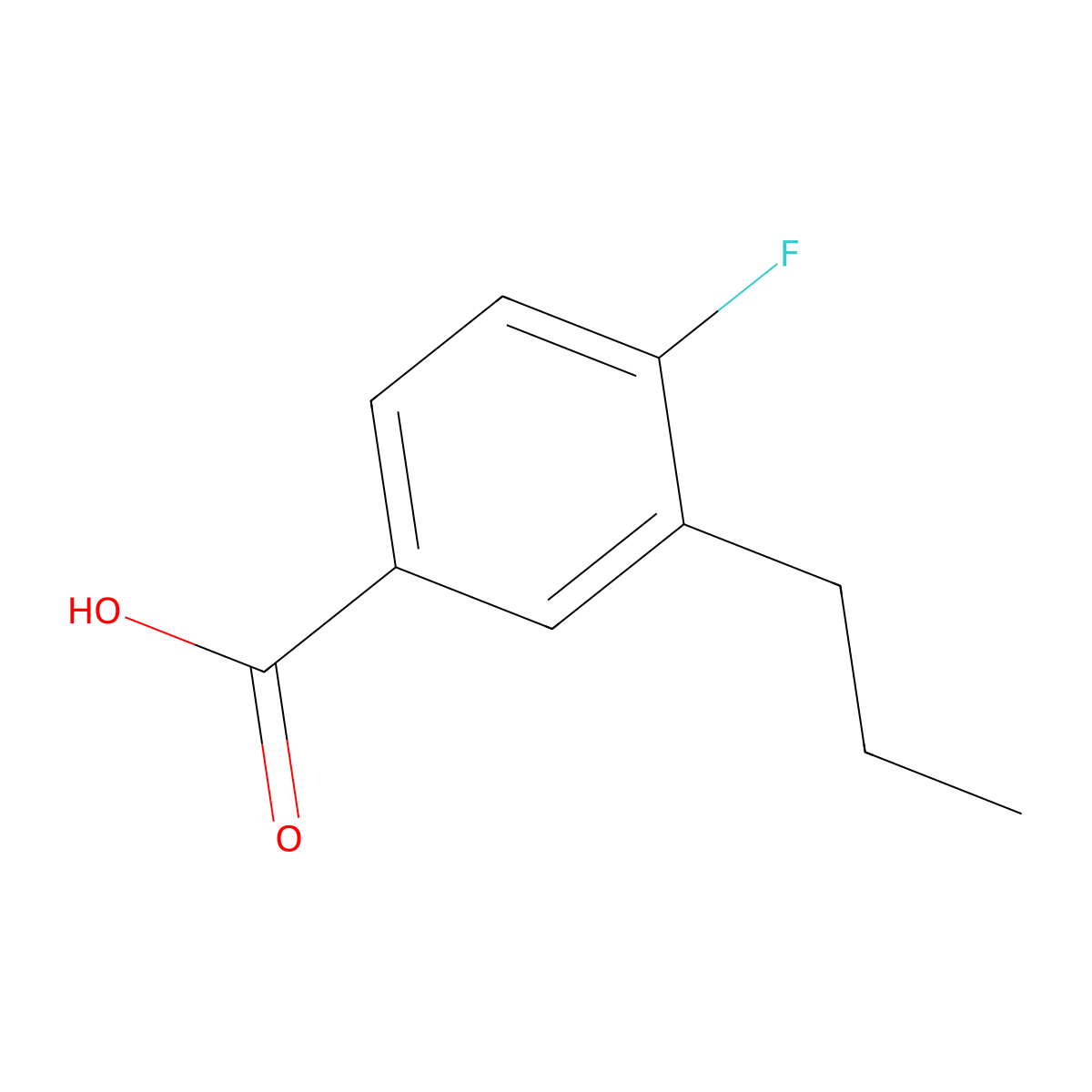 4-Fluoro-3-propylbenzoic acid molecular structure, CAS 445018-80-4