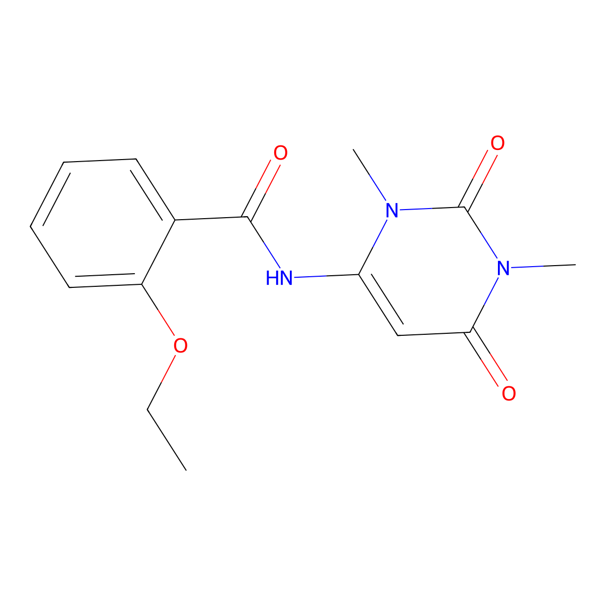 N-(1,3-dimethyl-2,6-dioxopyrimidin-4-yl)-2-ethoxybenzamide molecular structure, CAS 445021-03-4