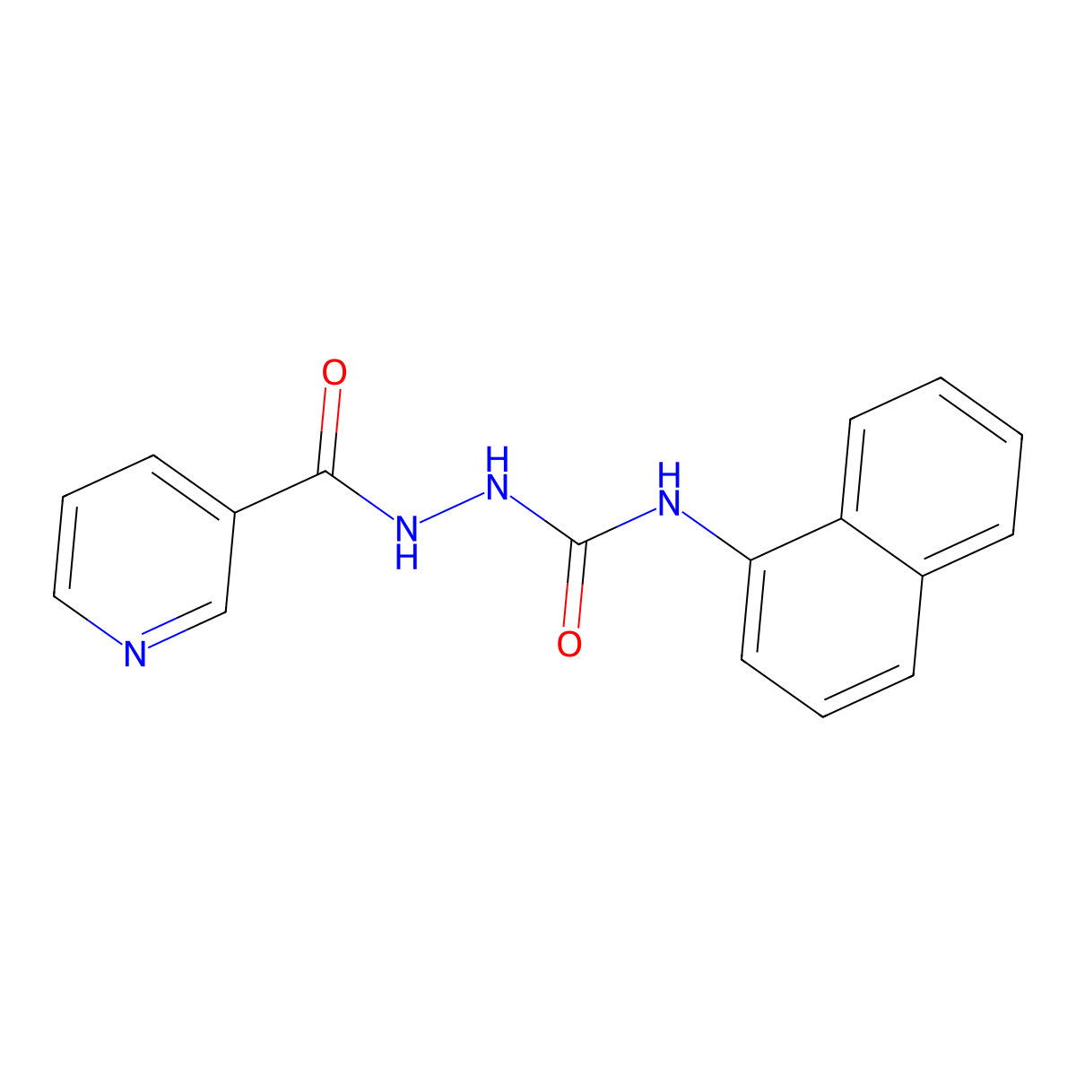 1-Naphthalen-1-yl-3-(pyridine-3-carbonylamino)urea molecular structure, CAS 445021-85-2