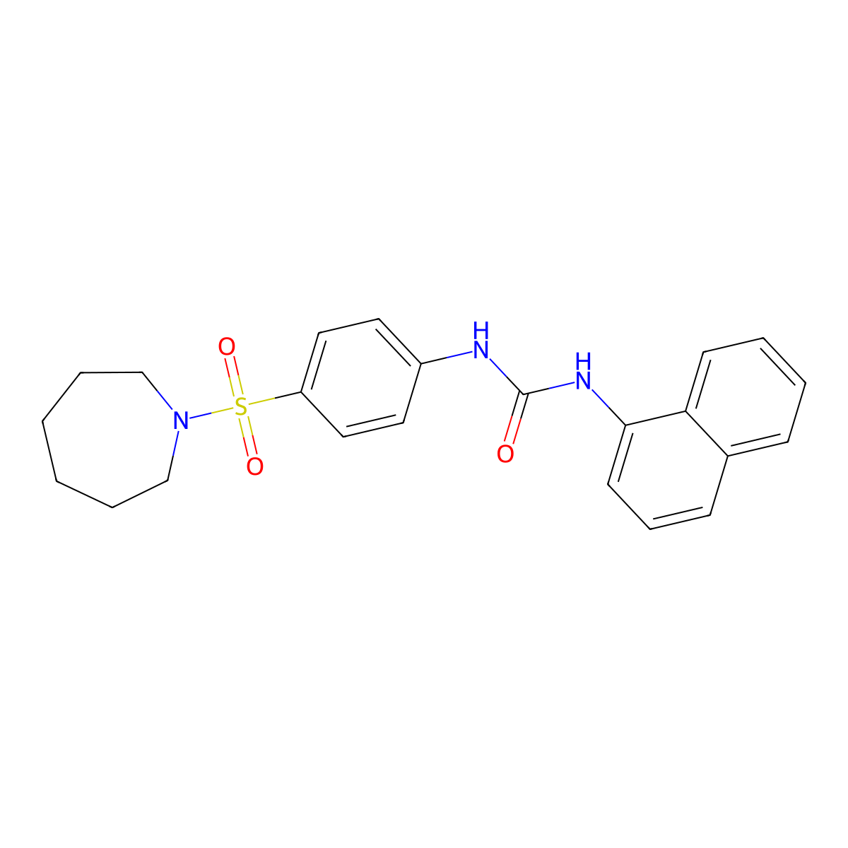 1-[4-(Azepan-1-ylsulfonyl)phenyl]-3-naphthalen-1-ylurea molecular structure, CAS 445023-62-1