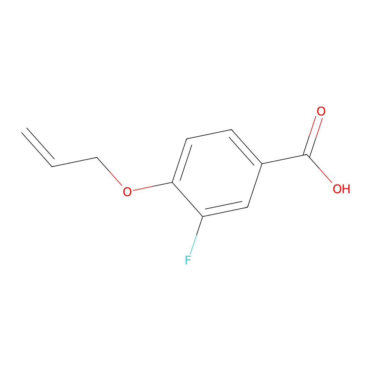 3-Fluoro-4-(prop-2-en-1-yloxy)benzoic acid molecular structure, CAS 445026-40-4
