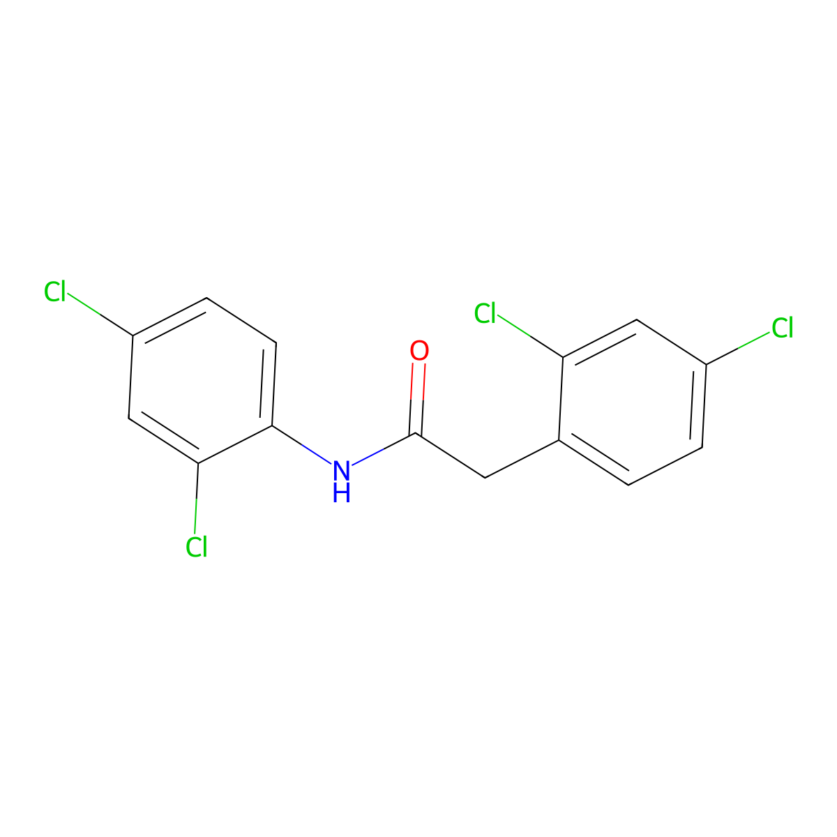 N,2-bis(2,4-dichlorophenyl)acetamide molecular structure, CAS 445030-10-4