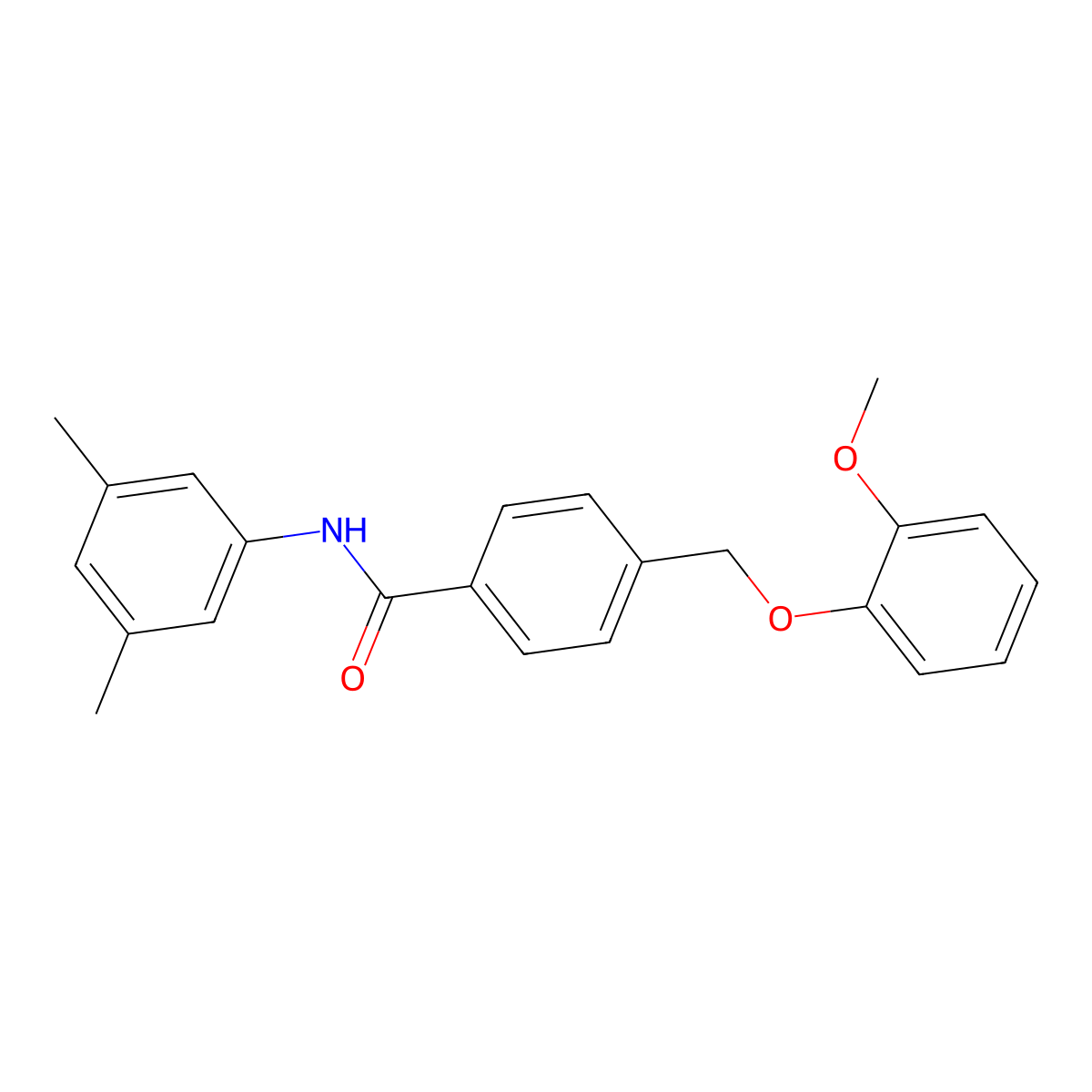 N-(3,5-dimethylphenyl)-4-[(2-methoxyphenoxy)methyl]benzamide molecular structure, CAS 445030-42-2