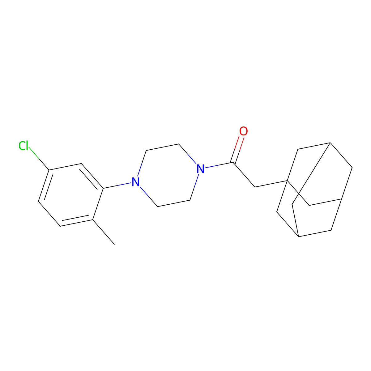 2-(1-Adamantyl)-1-[4-(5-chloro-2-methylphenyl)piperazin-1-yl]ethanone molecular structure, CAS 445037-94-5