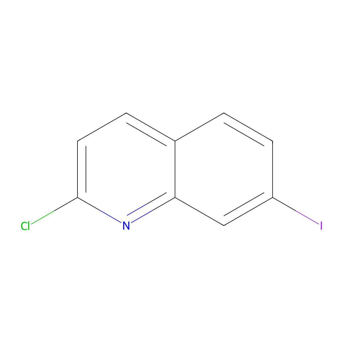 2-Chloro-7-iodoquinoline molecular structure, CAS 445041-66-7