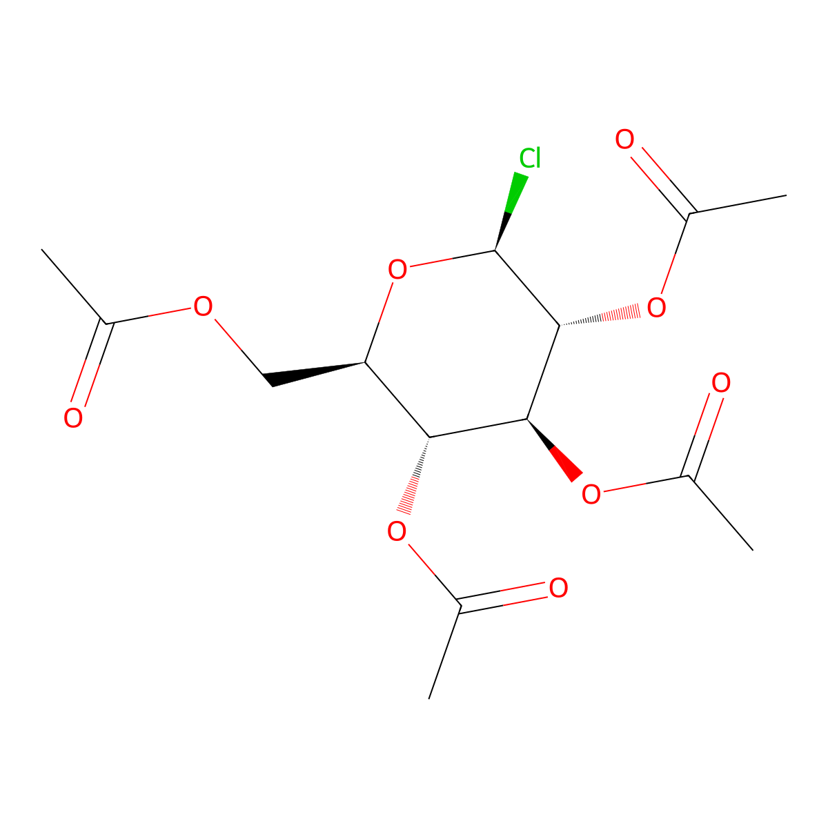 2,3,4,6-Tetra-O-acetyl-beta-D-glucopyranosyl chloride molecular structure, CAS 4451-36-9
