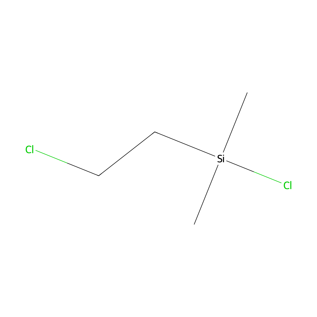 Chloro(2-chloroethyl)dimethylsilane molecular structure, CAS 44519-64-4