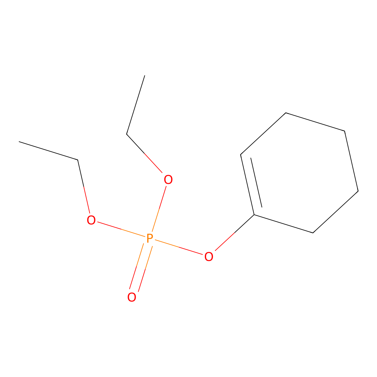 1-Cyclohexen-1-yl diethyl phosphate molecular structure, CAS 4452-32-8