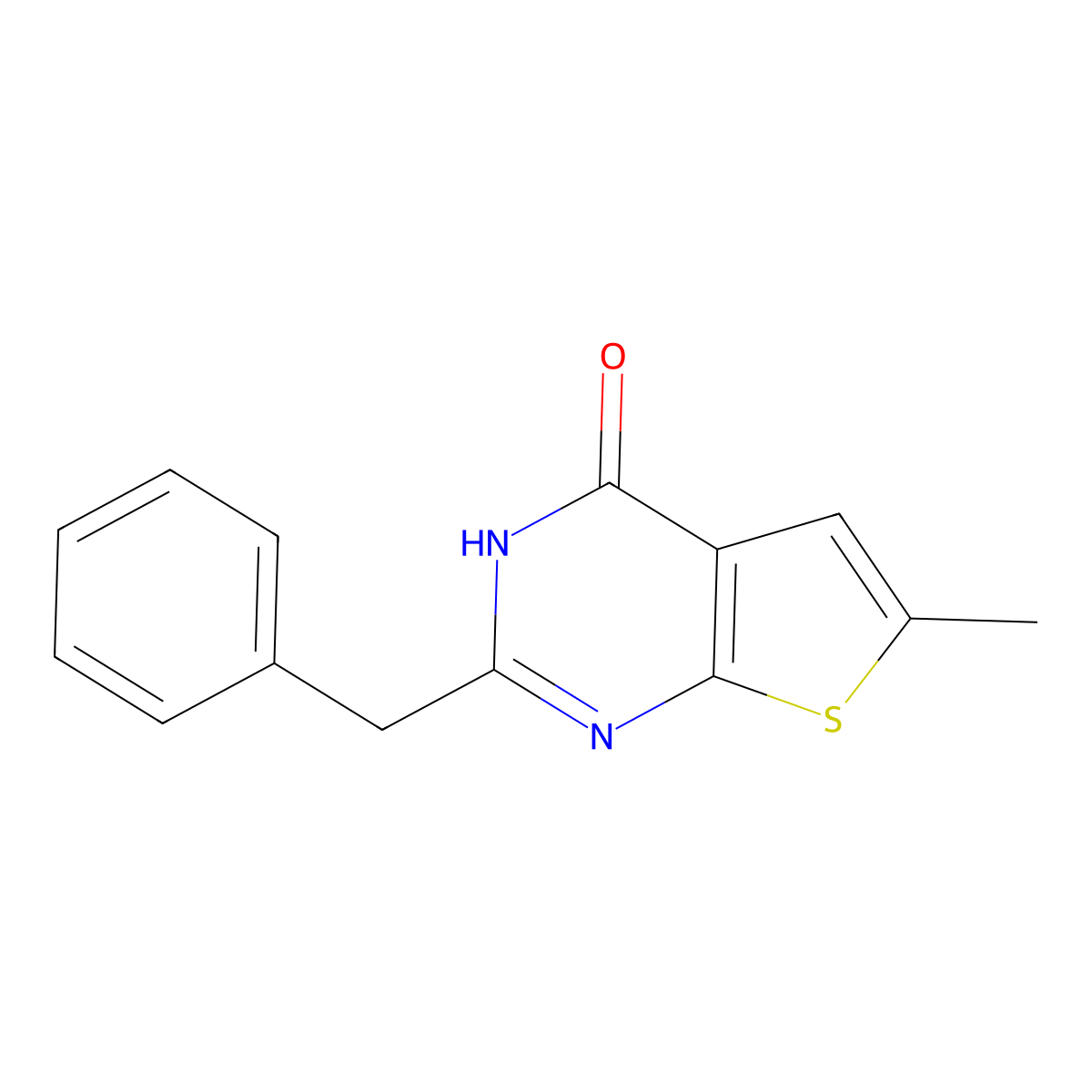 2-Benzyl-6-methyl-3H-thieno[2,3-d]pyrimidin-4-one molecular structure, CAS 445220-53-1