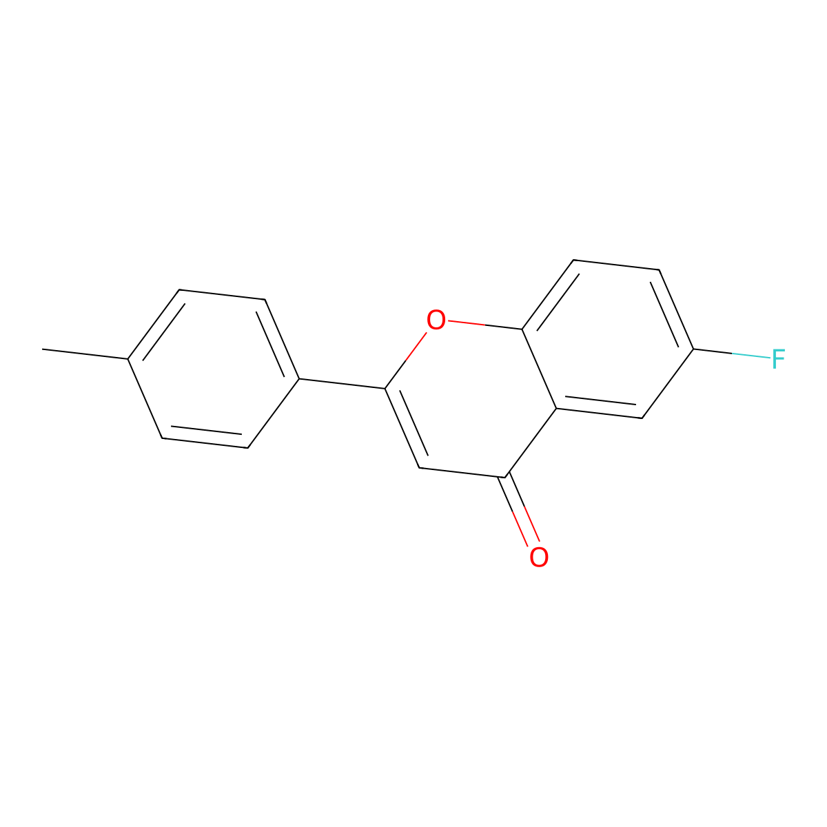 6-Fluoro-2-(4-methylphenyl)chromen-4-one molecular structure, CAS 445224-49-7