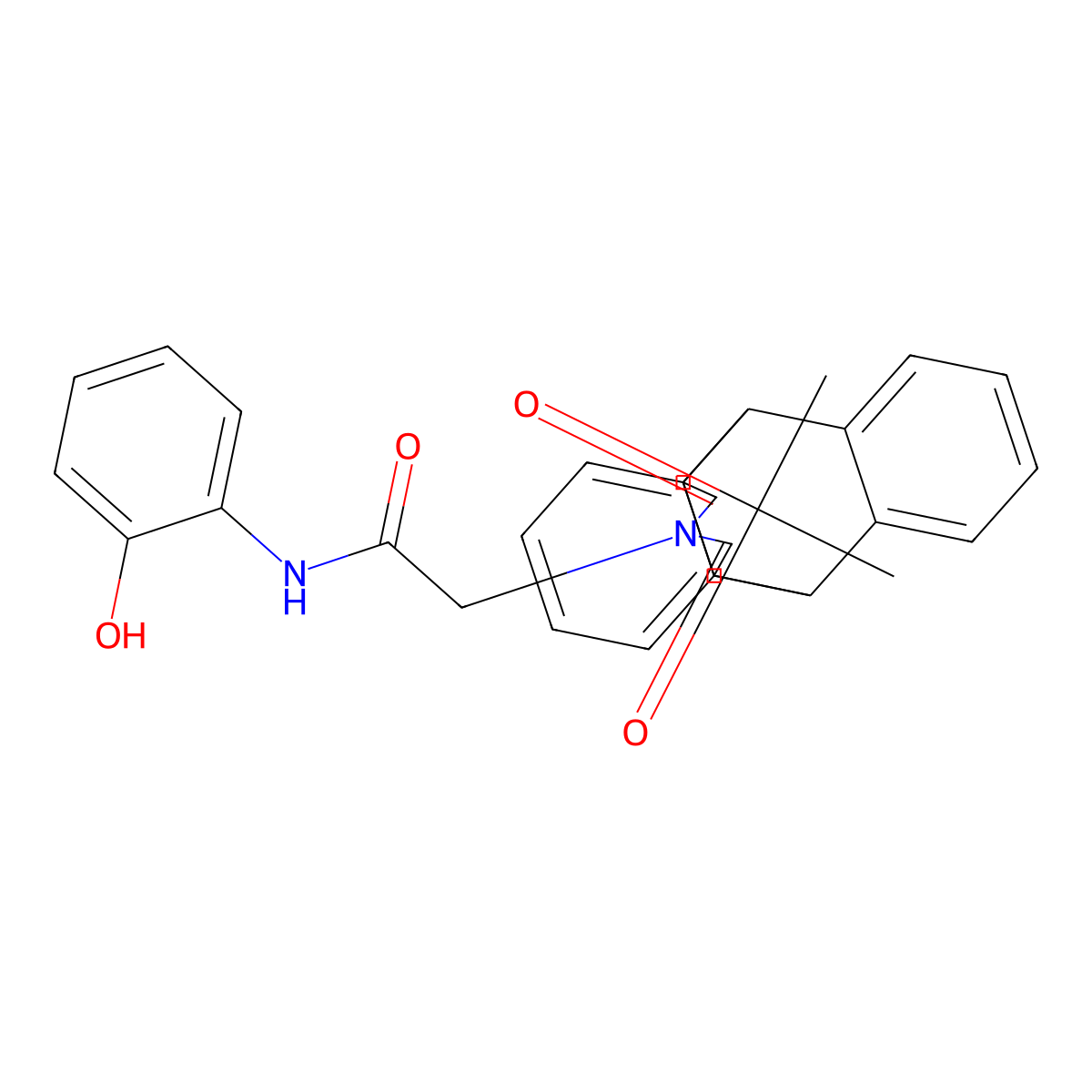 2-(16,18-dioxo-17-azapentacyclo[6.6.5.0~2,7~.0~9,14~.0~15,19~]nonadeca-2,4,6,9,11,13-hexaen-17-yl)-N-(2-hydroxyphenyl)acetamide molecular structure, CAS 445225-19-4