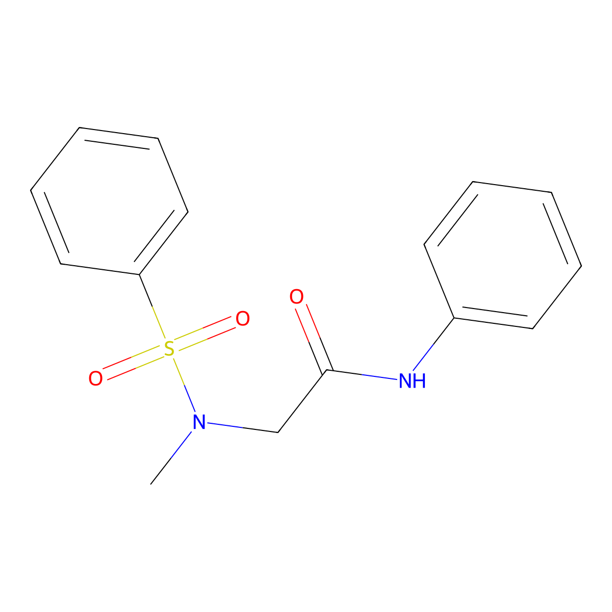 2-[benzenesulfonyl(methyl)amino]-N-phenylacetamide molecular structure, CAS 445227-00-9
